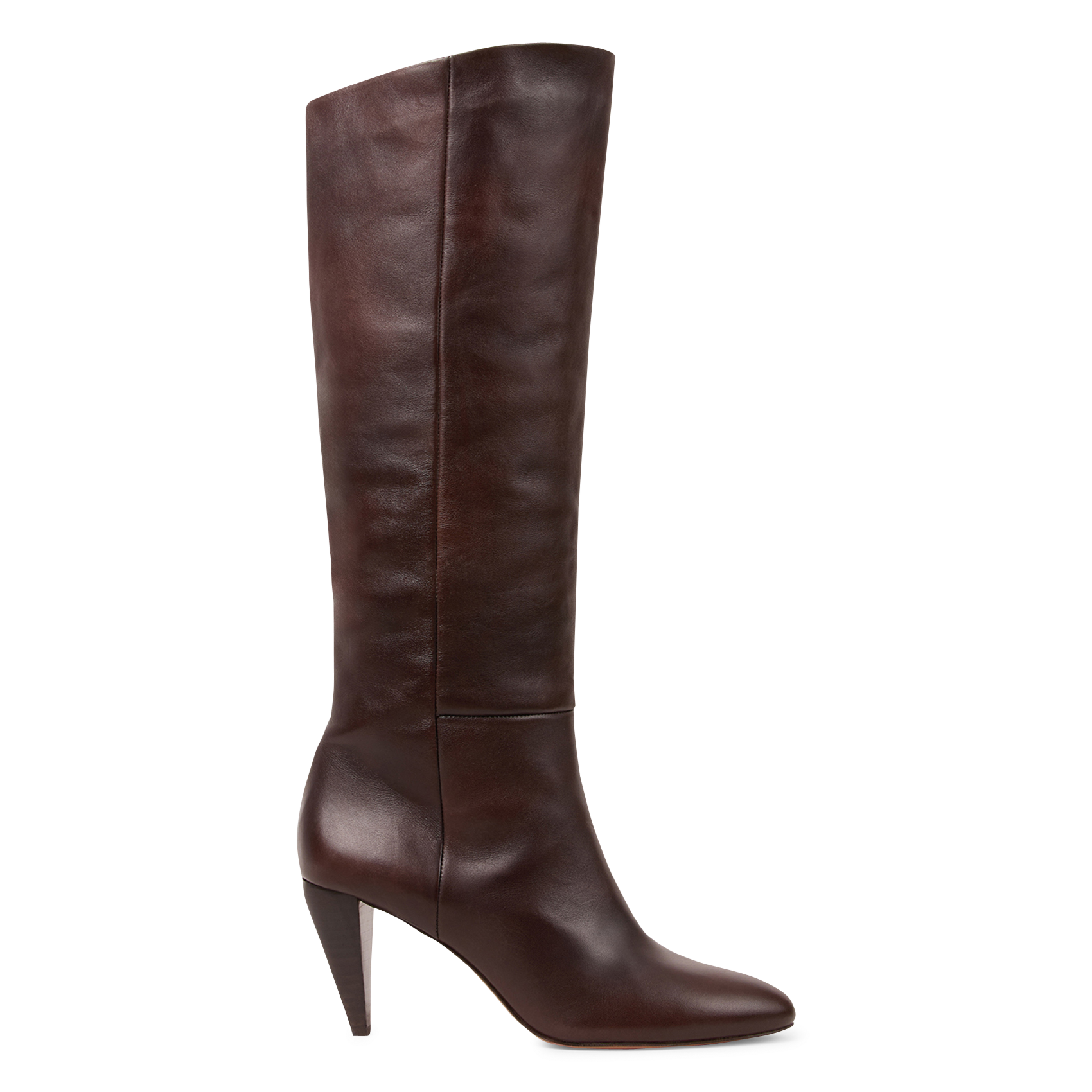 Lederstiefel mit Absatz BA&SH Braun