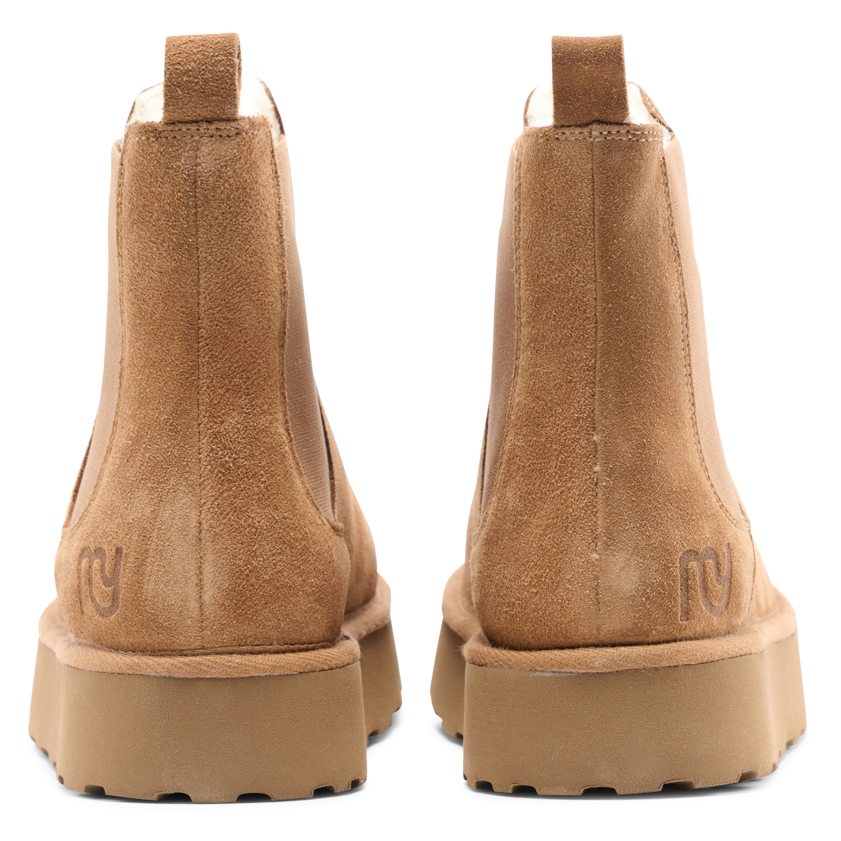 Flat suede leather ankle boots MELLOW YELLOW Brown