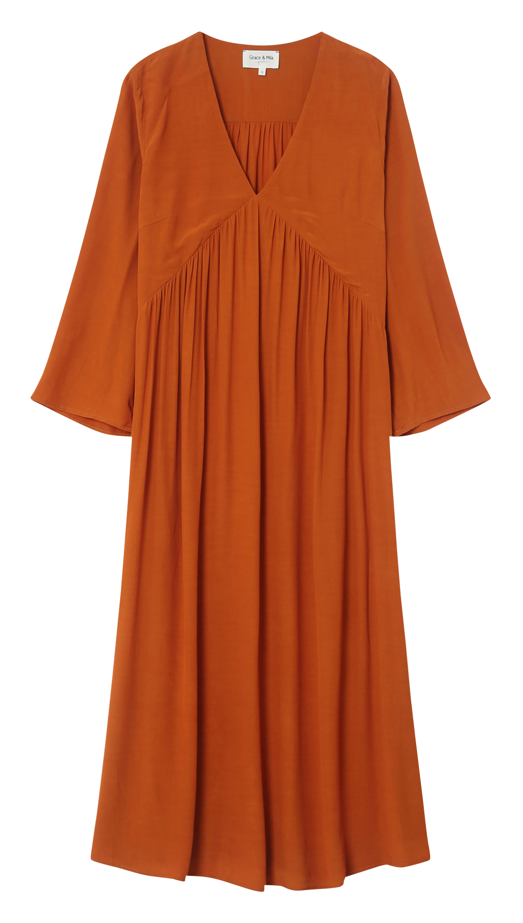 Flowing V-neck midi dress GRACE ET MILA
