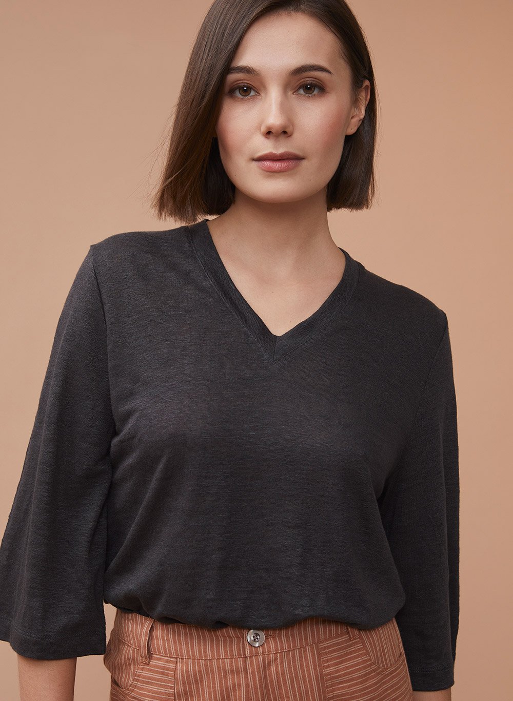 T-Shirt Femme Merino Protect 100% Laine - Charbon, Taille L - Confort Et Chaleur