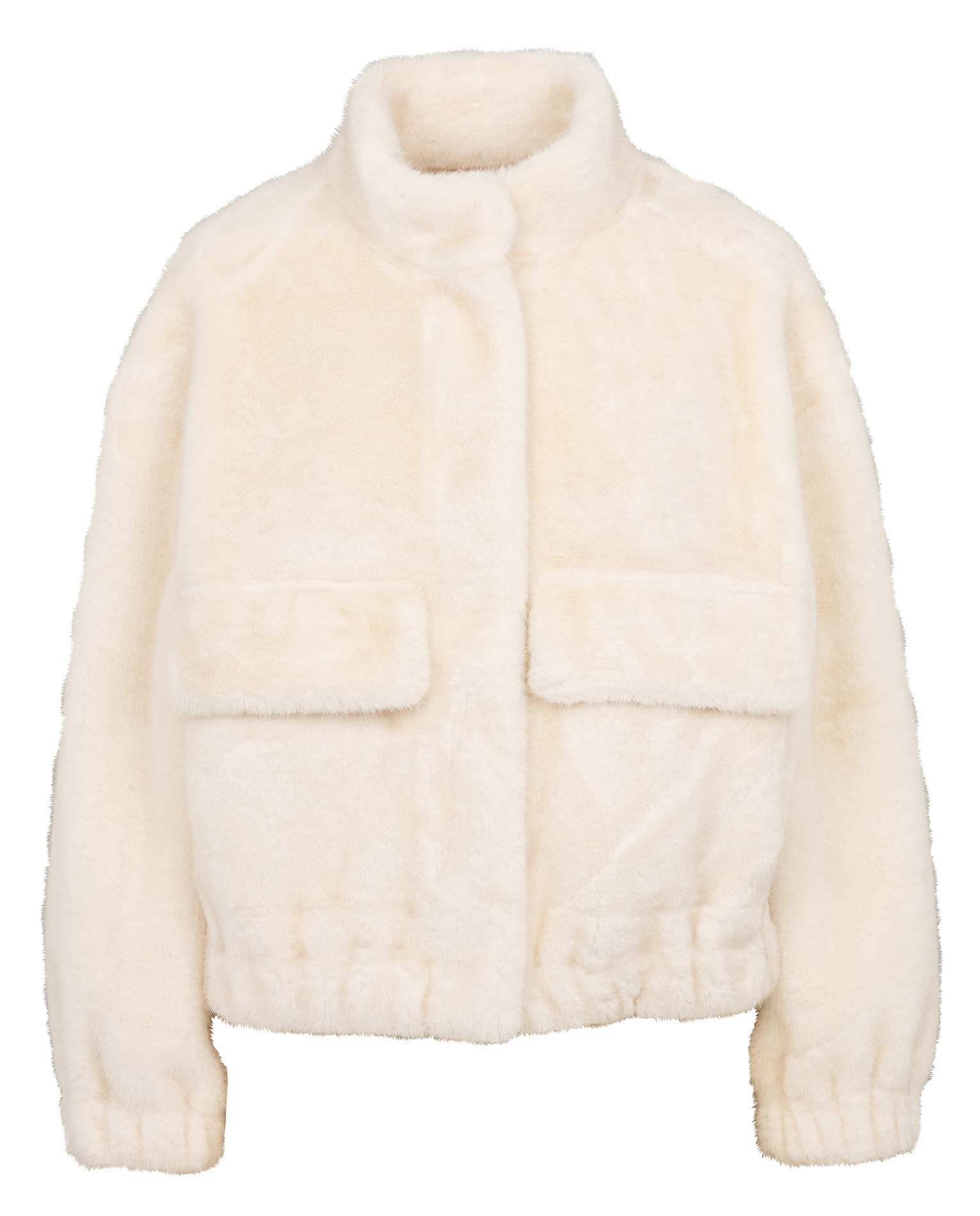 Veste ample col montant en fourrure synthétique BA&SH Beige