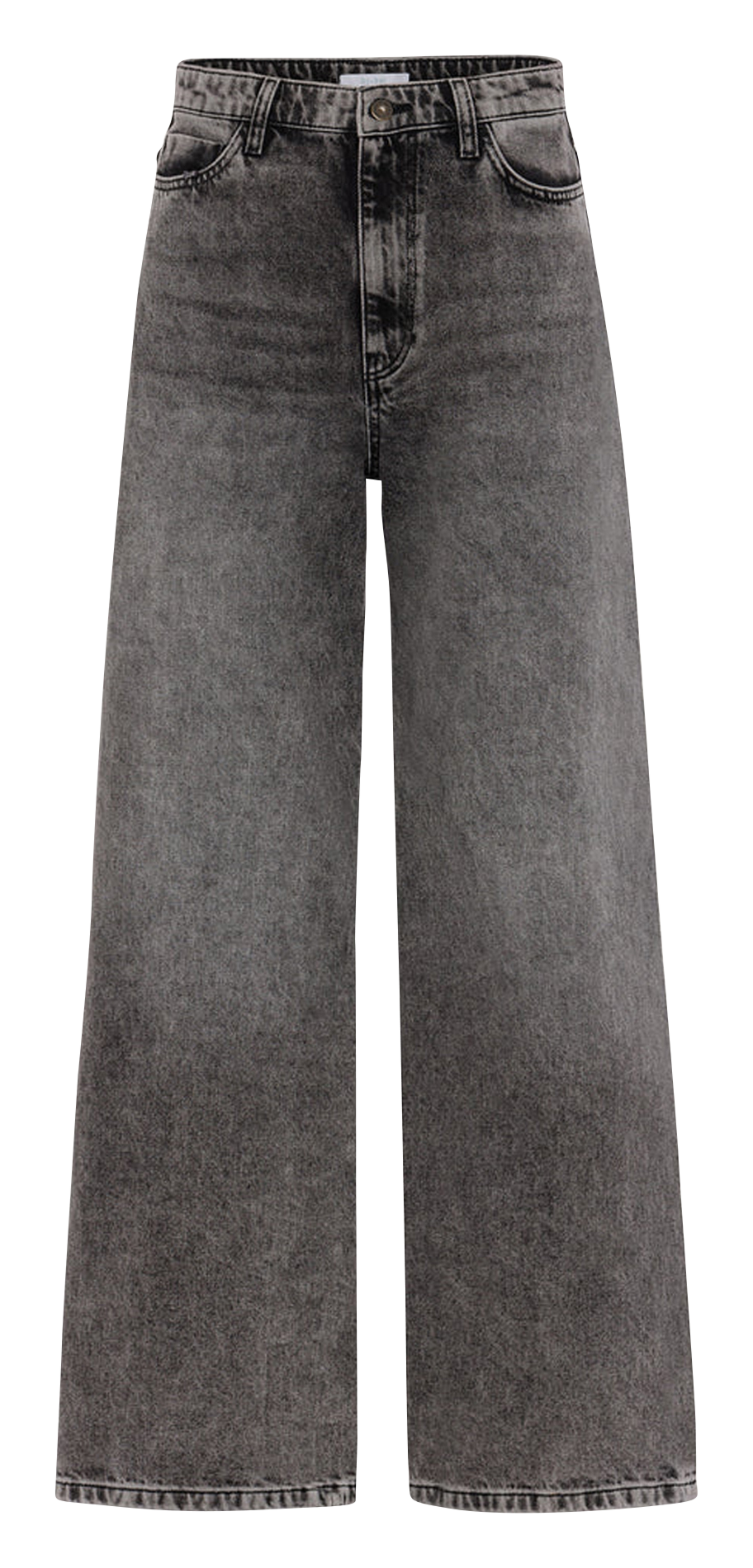 Jean large taille haute en coton bio BY BAR Gris