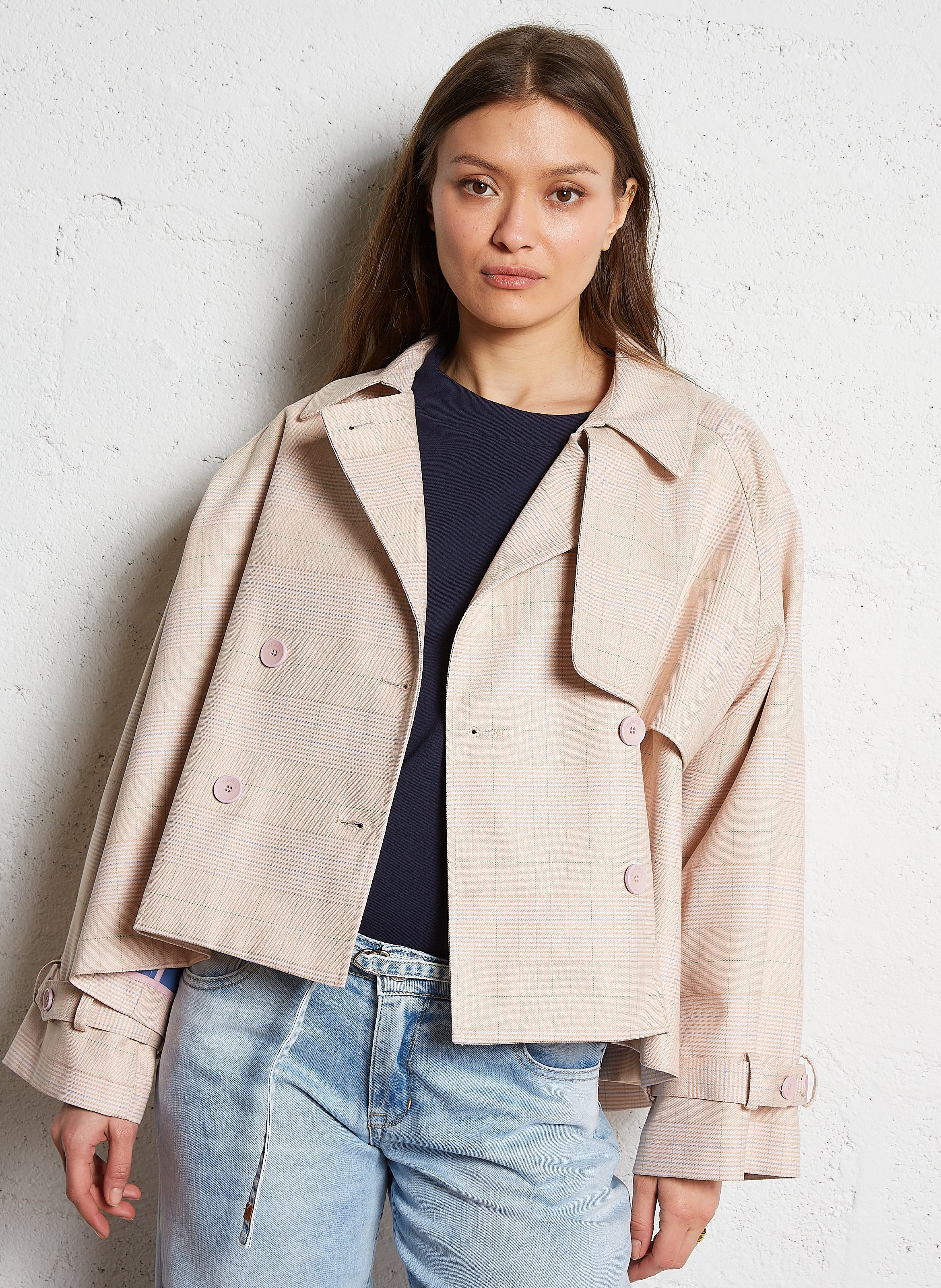 Printed short trench coat IMPERIAL Multicolored