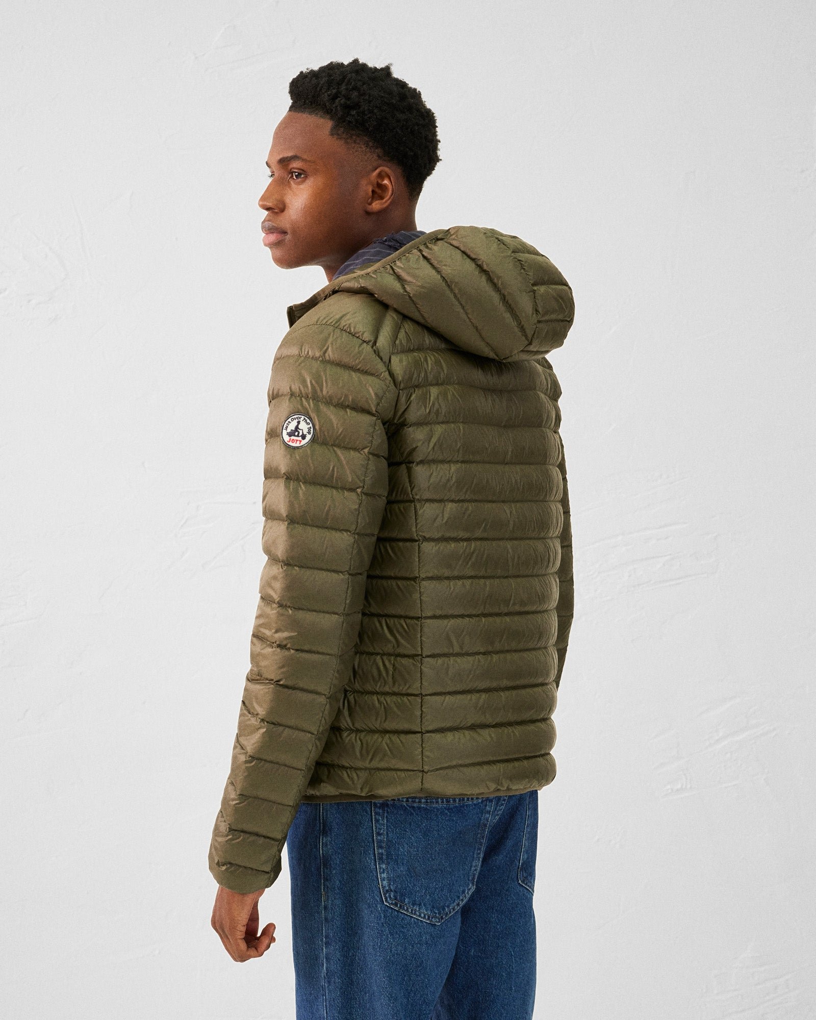 Lightweight hooded puffer jacket nico JOTT Green