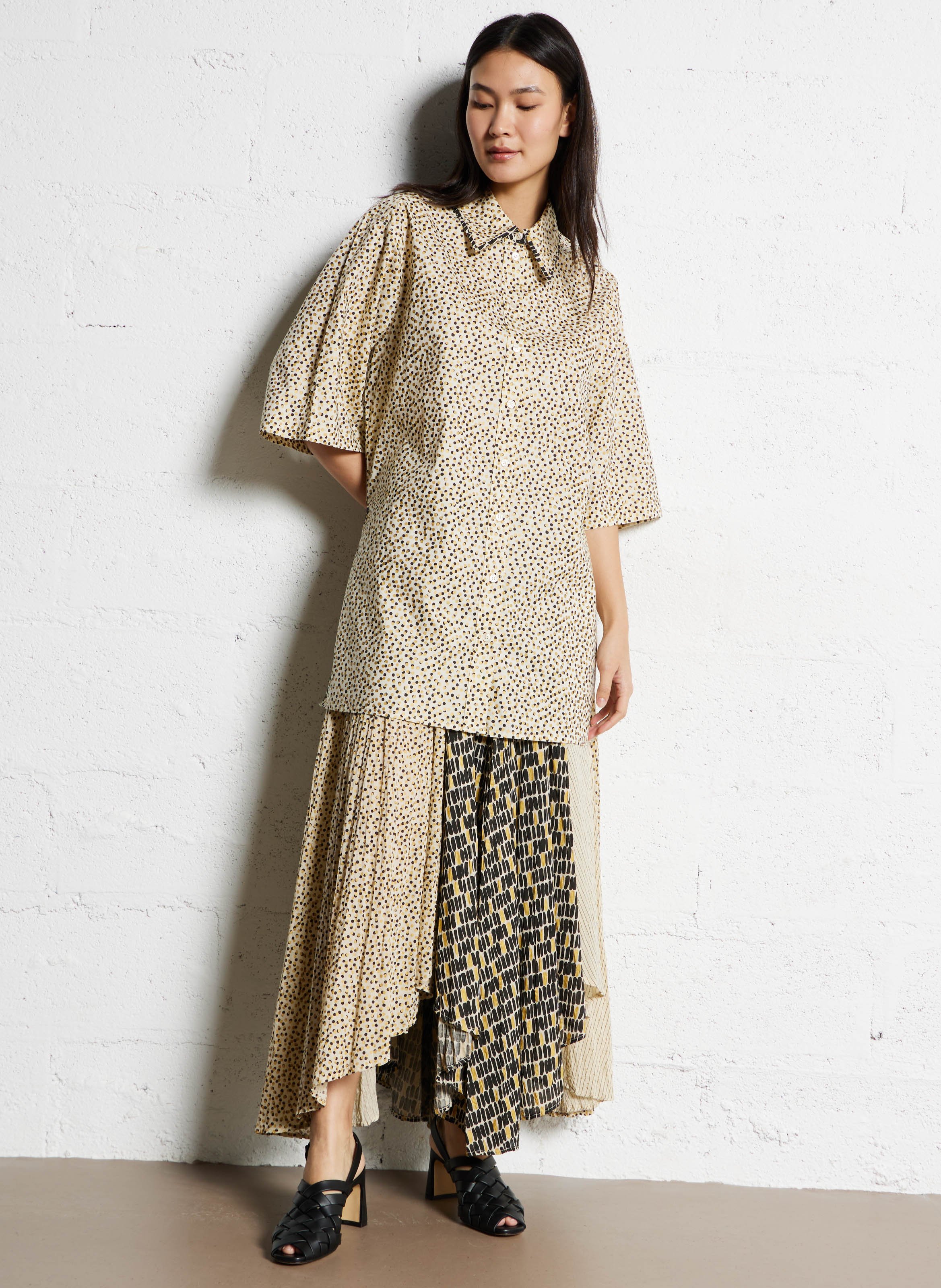 Jupe longue en coton imprimé MES DEMOISELLES Multicolore