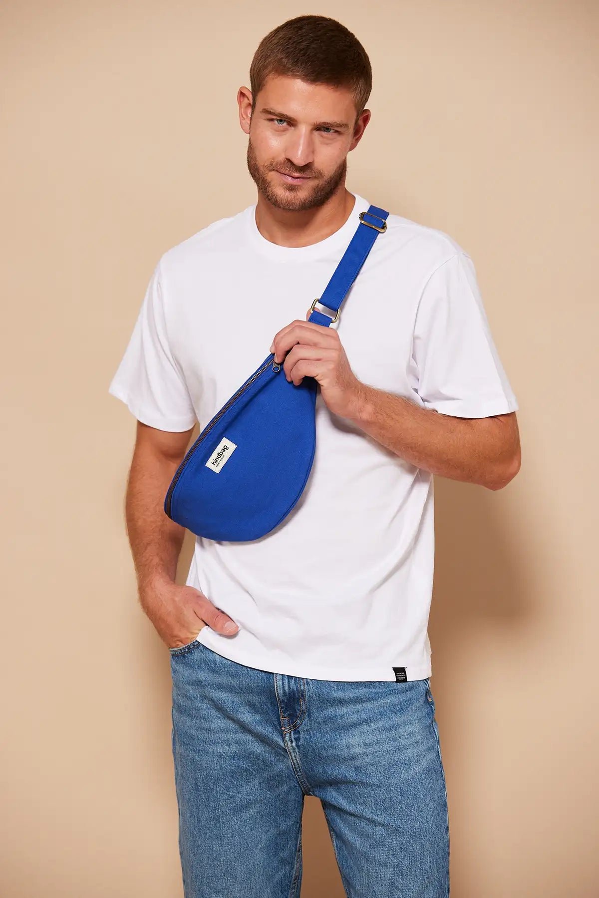 Cotton waist bag HINDBAG Blue