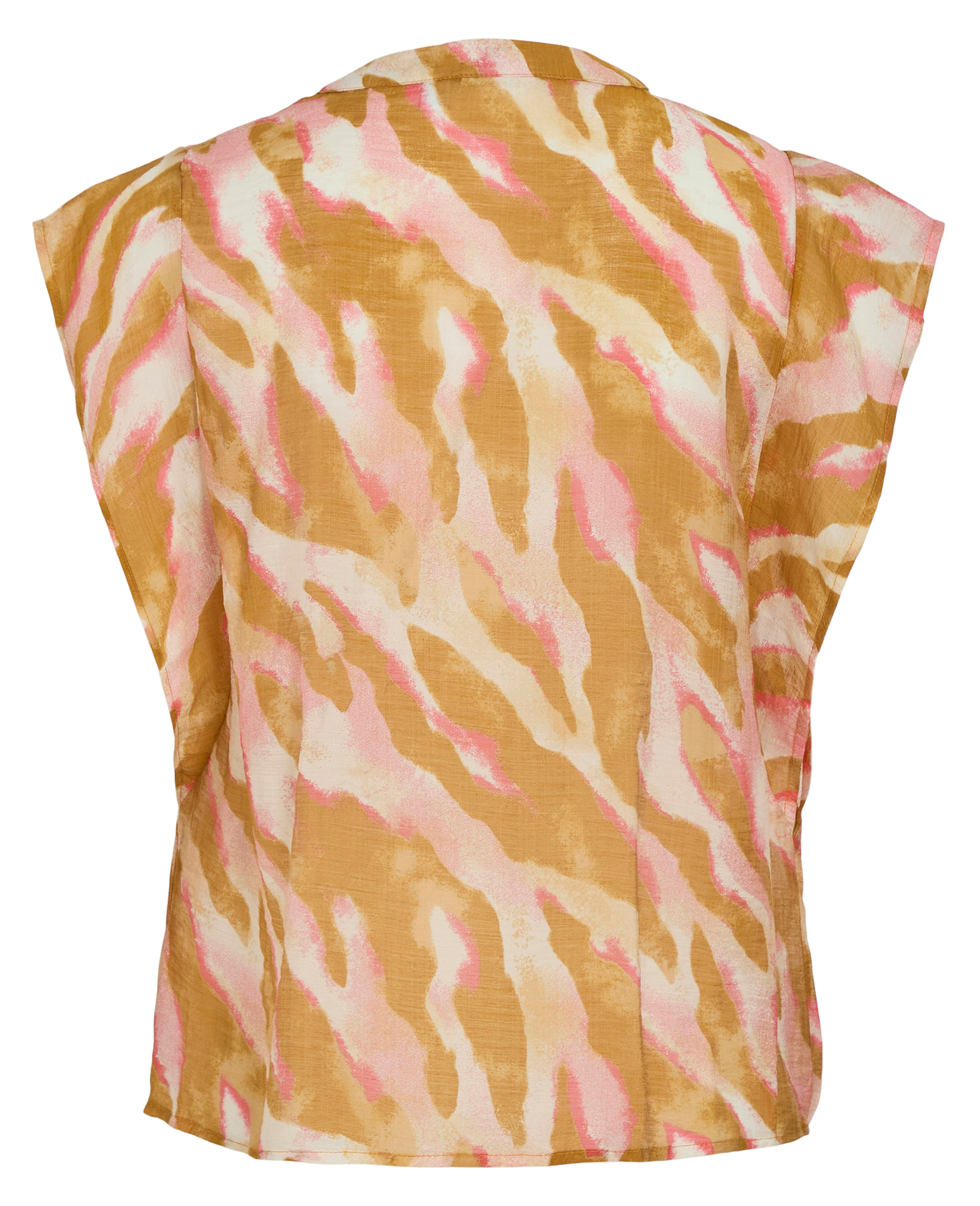 Printed straight top  Brown