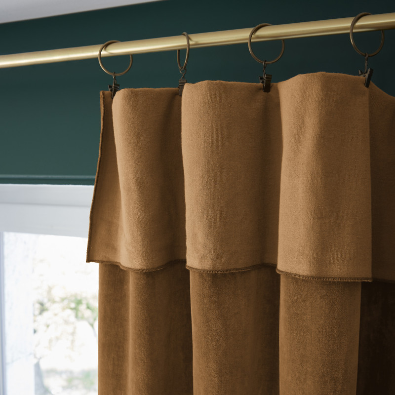 Blackout and Thermal Curtains L'EFFET PAPILLON Brown