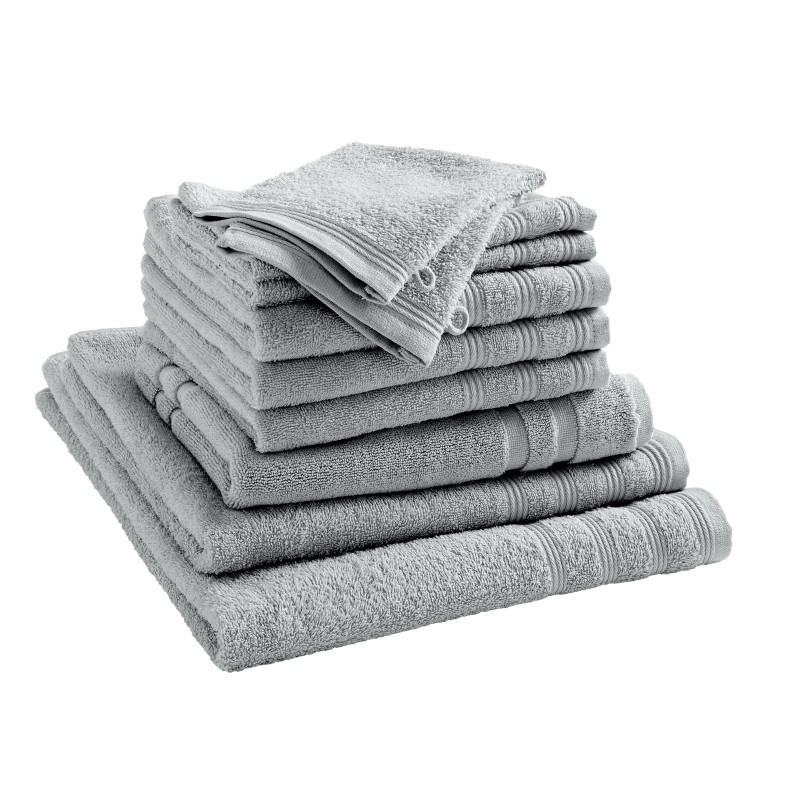 Complete 10-piece pack COTON PUR Grey