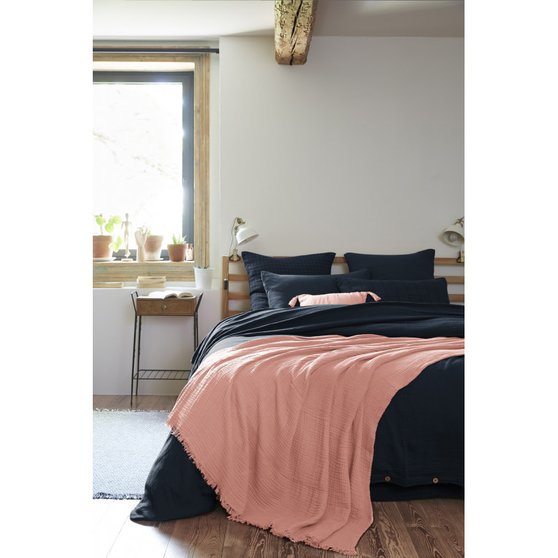 Pure cotton plaid L'EFFET PAPILLON Pink