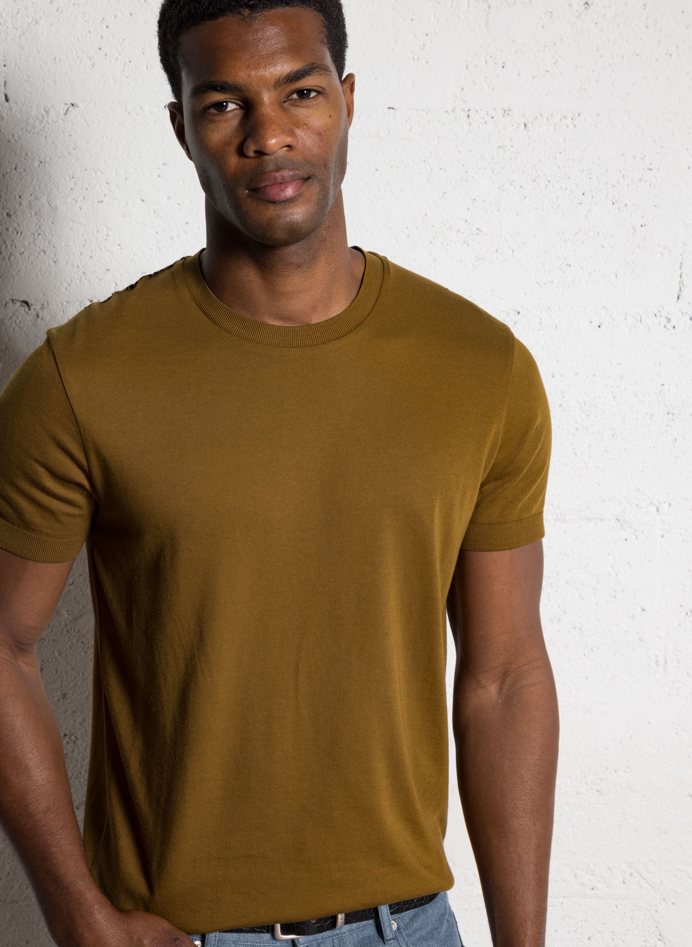 Gerader Rundhalsausschnitt-Pullover IKKS Gelb