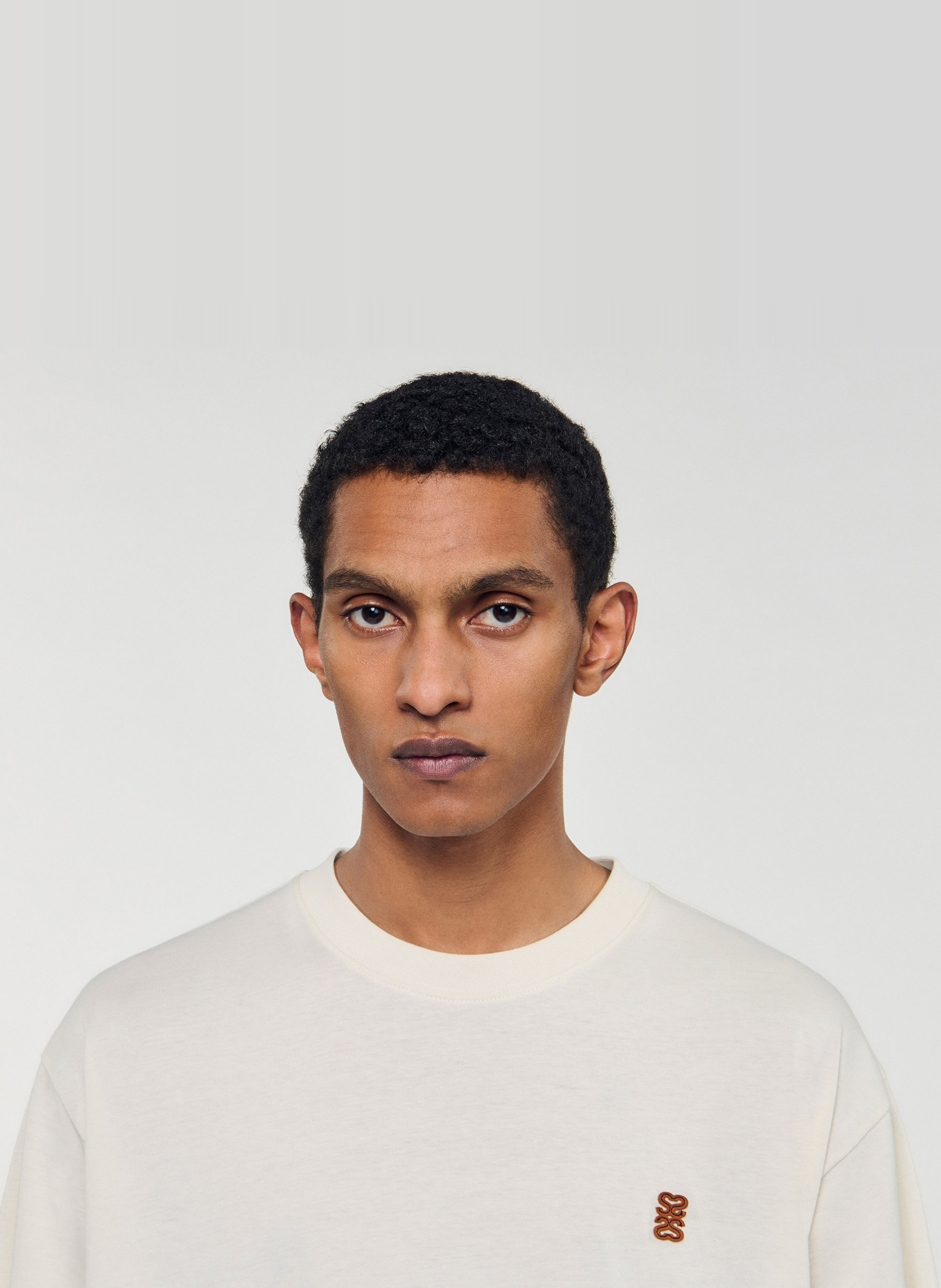 Camiliday round-neck sleeveless cotton top SANDRO Beige