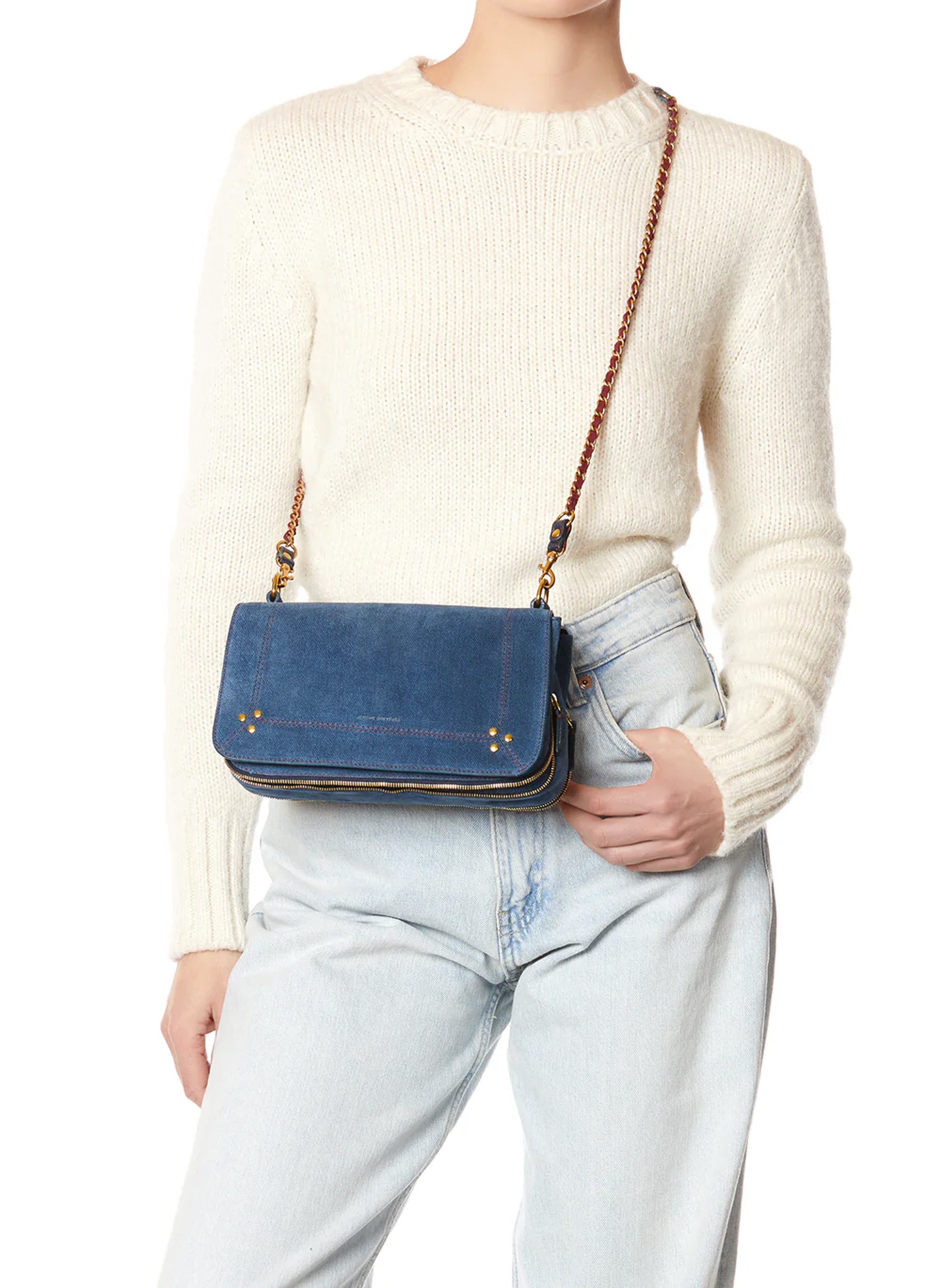 Denim shoulder bag JEROME DREYFUSS Blue