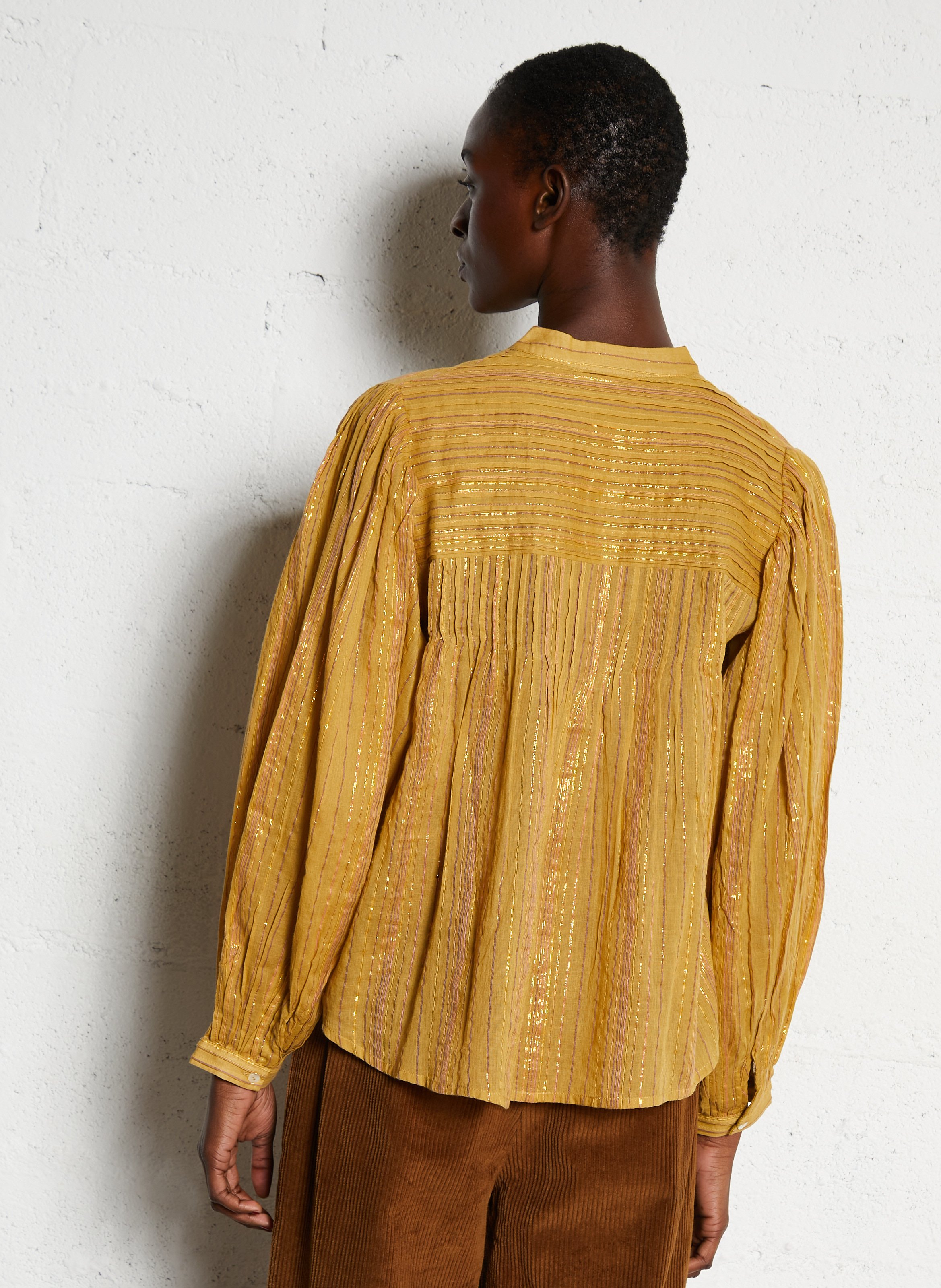 Round-neck striped shirt LEON & HARPER Yellow