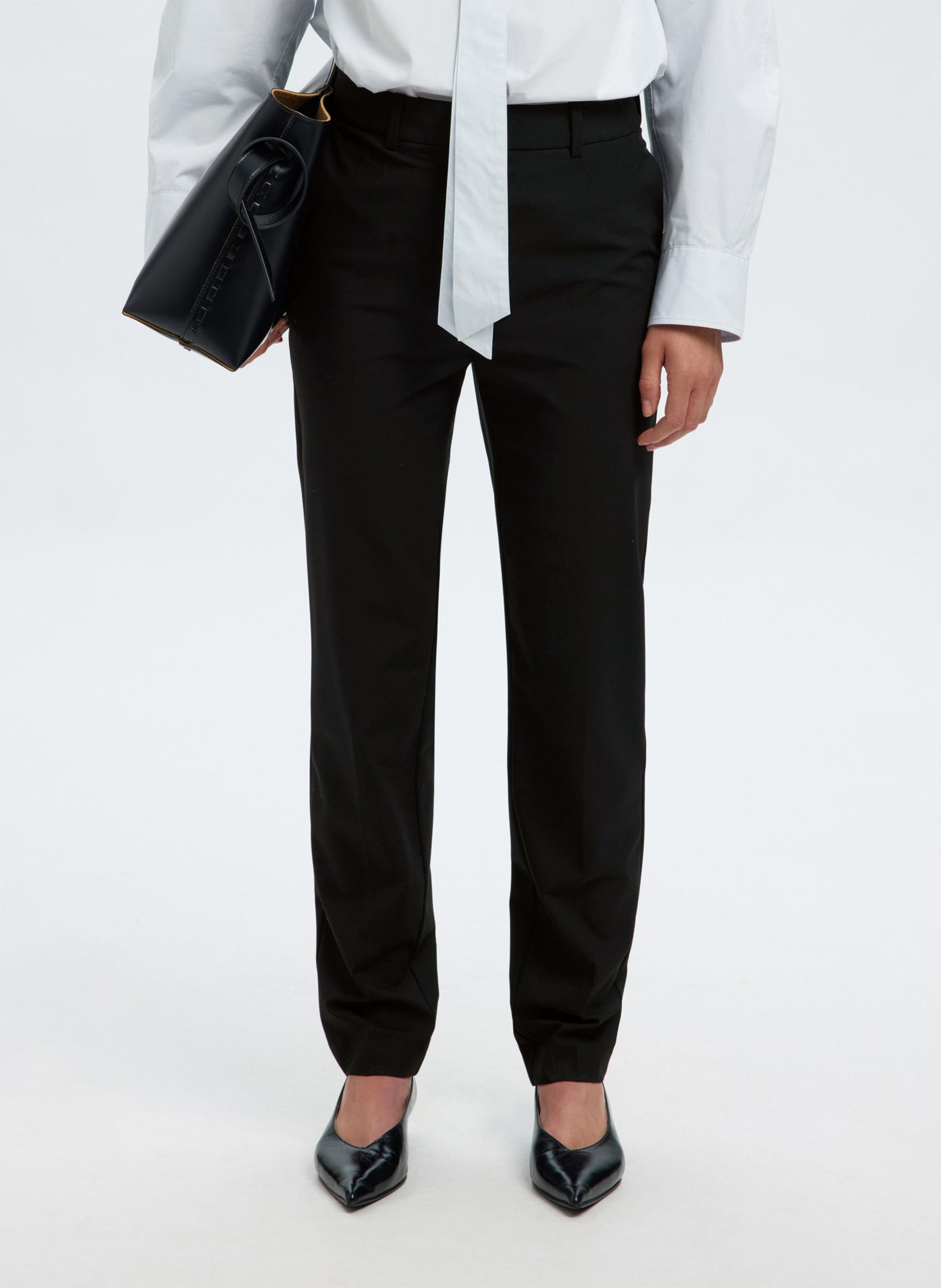 Pantalon droit à pinces SELECTED Noir