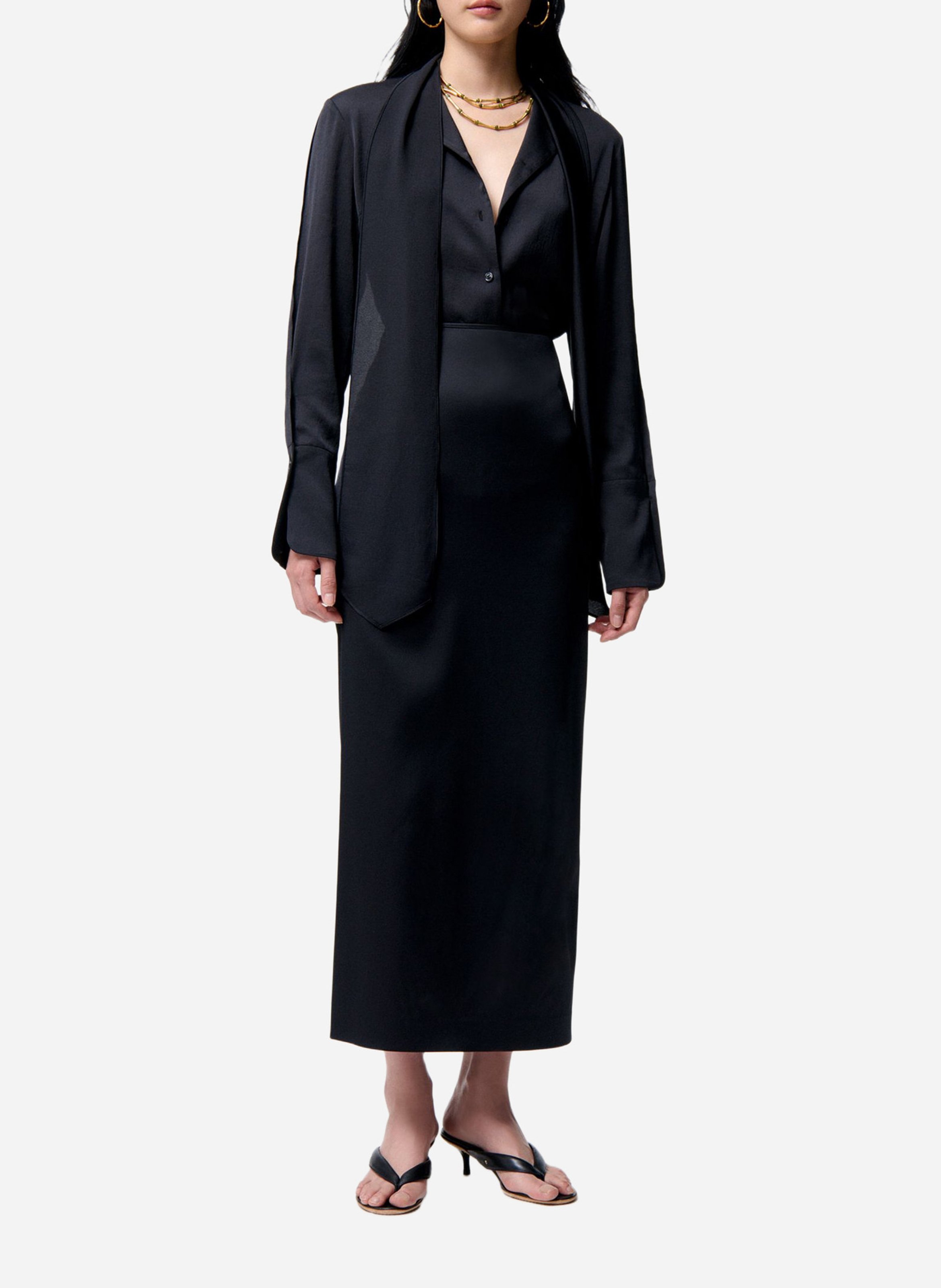 Jupe midi droite VANESSA BRUNO Noir