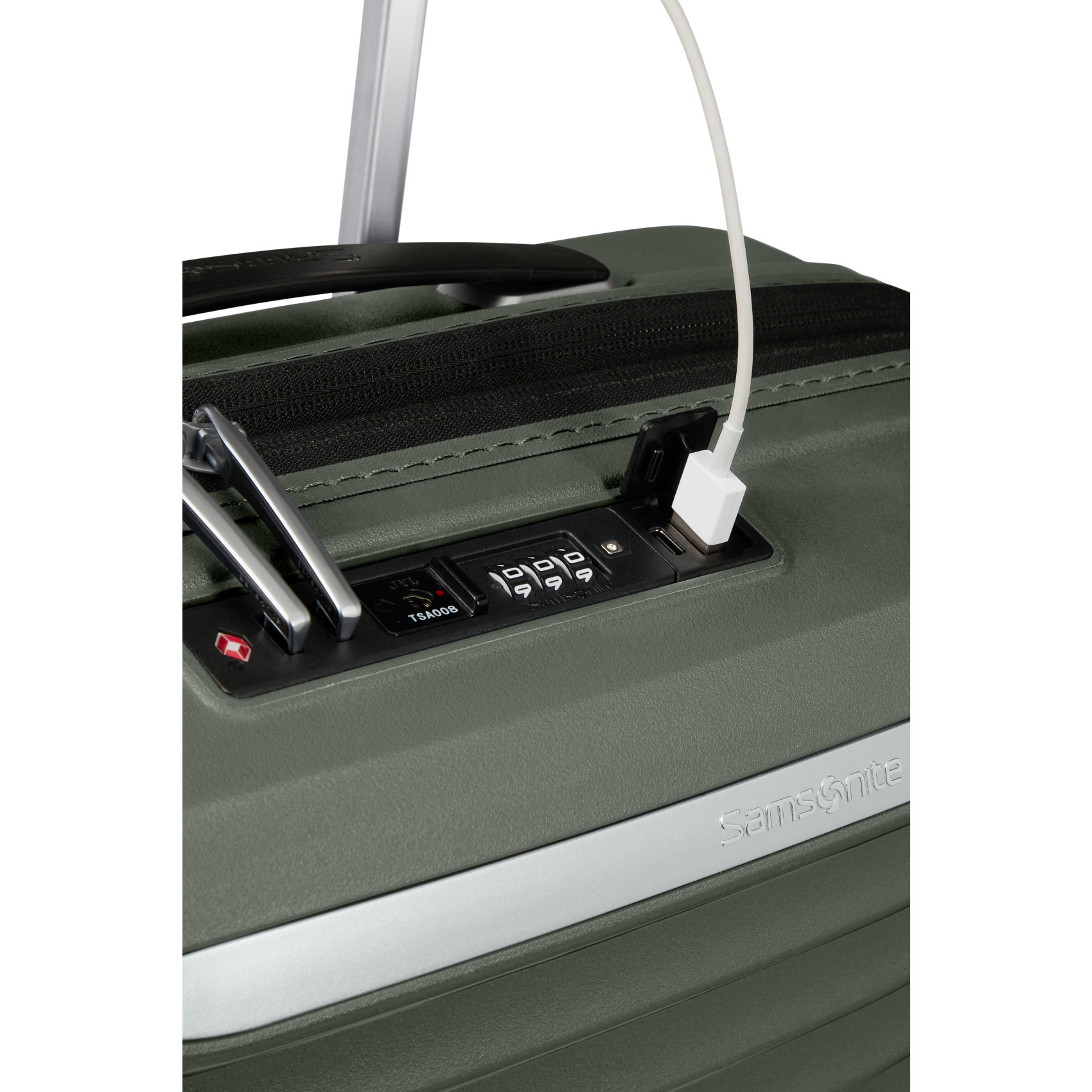 Upscape 4-wheel carry-on suitcase Black