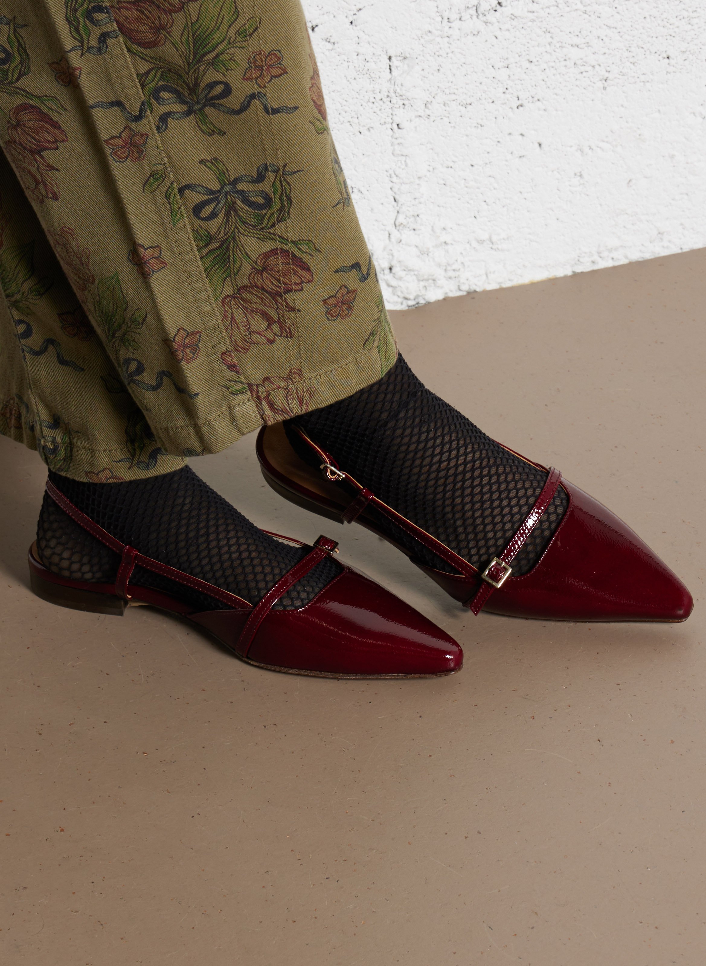 Jane patent leather ballet pumps BOBBIES Brown