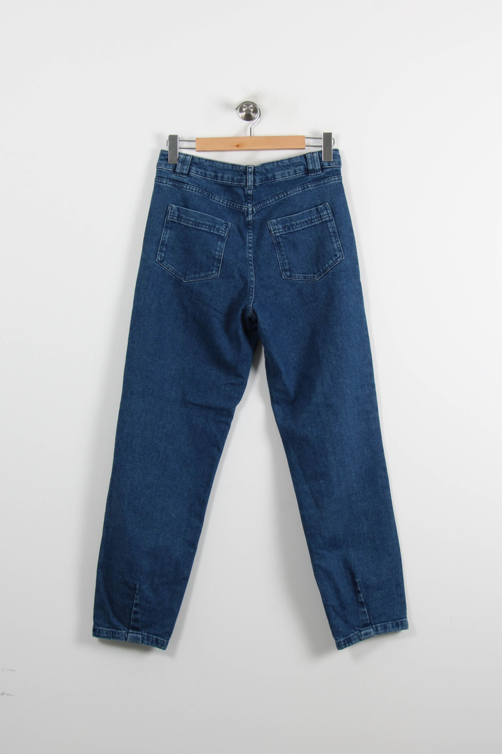 Cropped slim jeans with studs SEZANE - Seconde main Blue