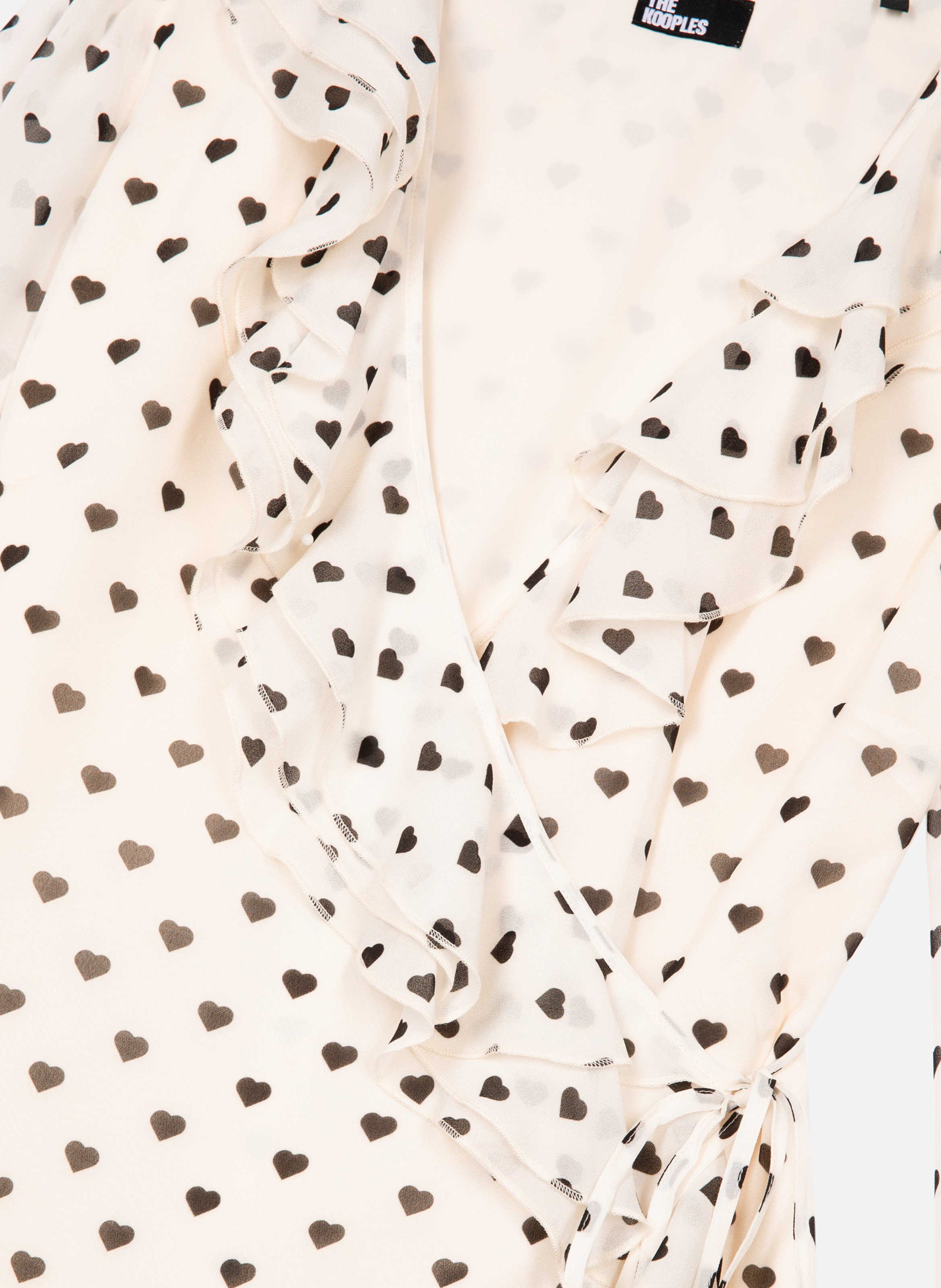 Short wrap dress with heart print THE KOOPLES White