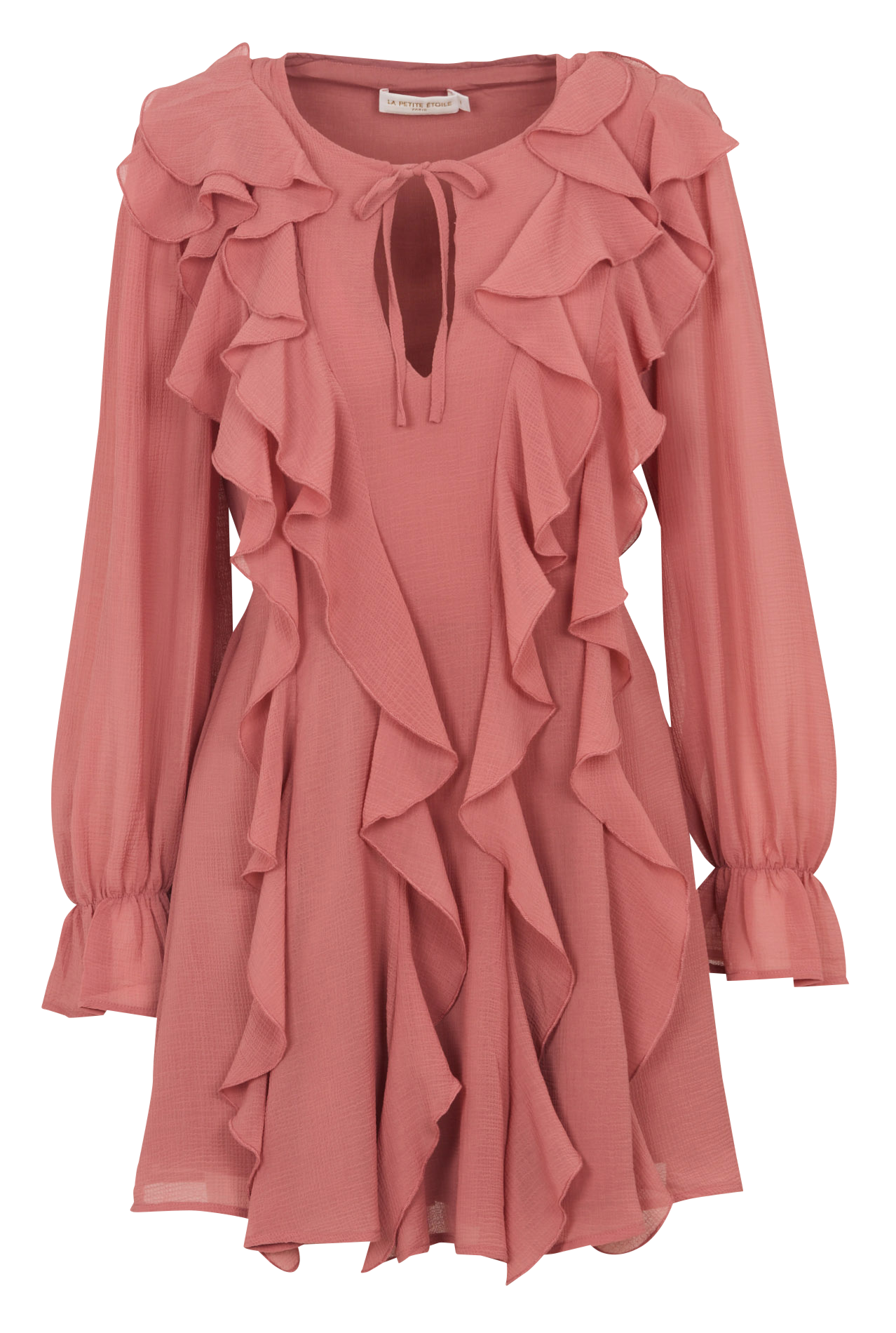 Robe courte col V LA PETITE ETOILE Rose
