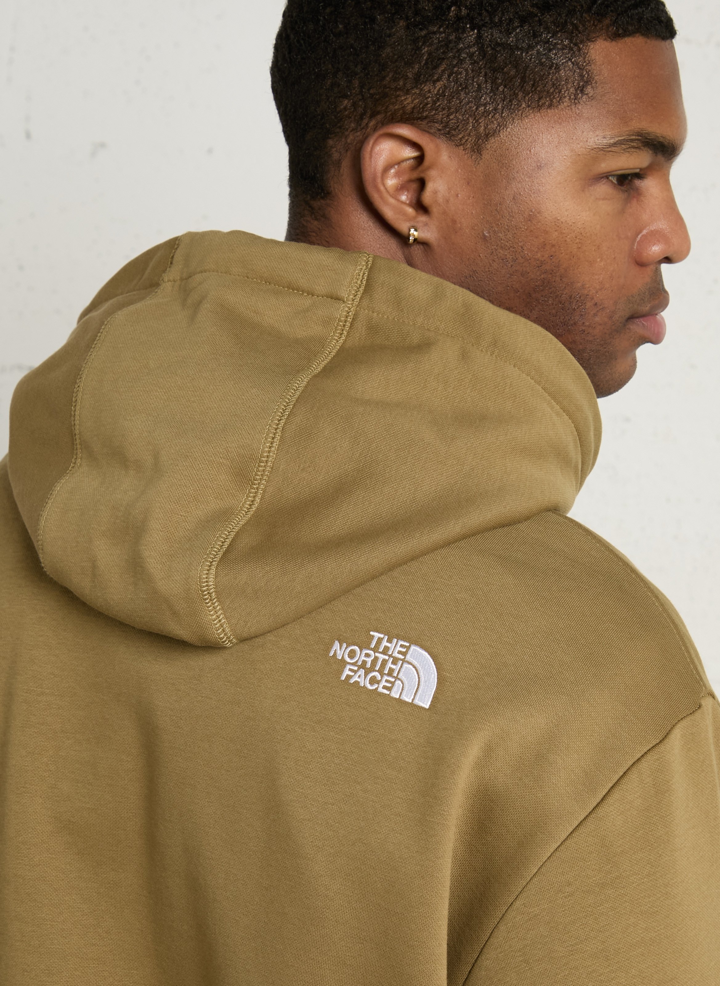 Sweat droit à capuche en coton mélangé THE NORTH FACE Marron