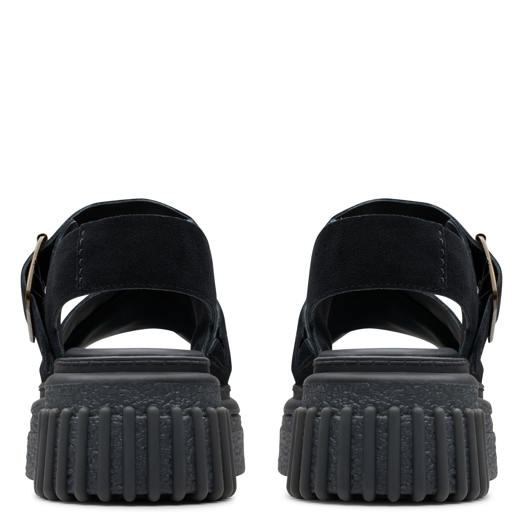 Soft leather wedge sandals CLARKS Black