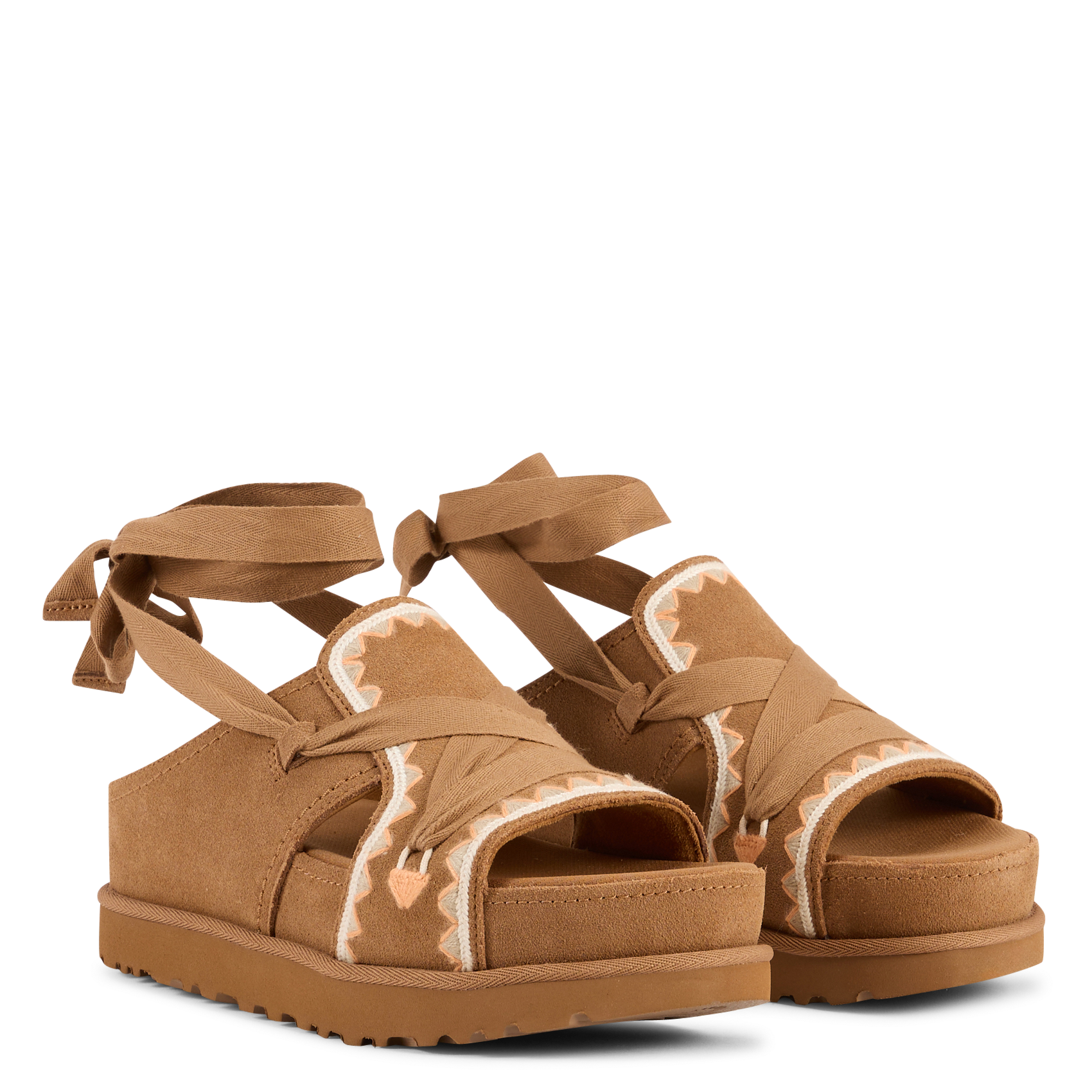 Plateausandalen aus Veloursleder UGG Braun