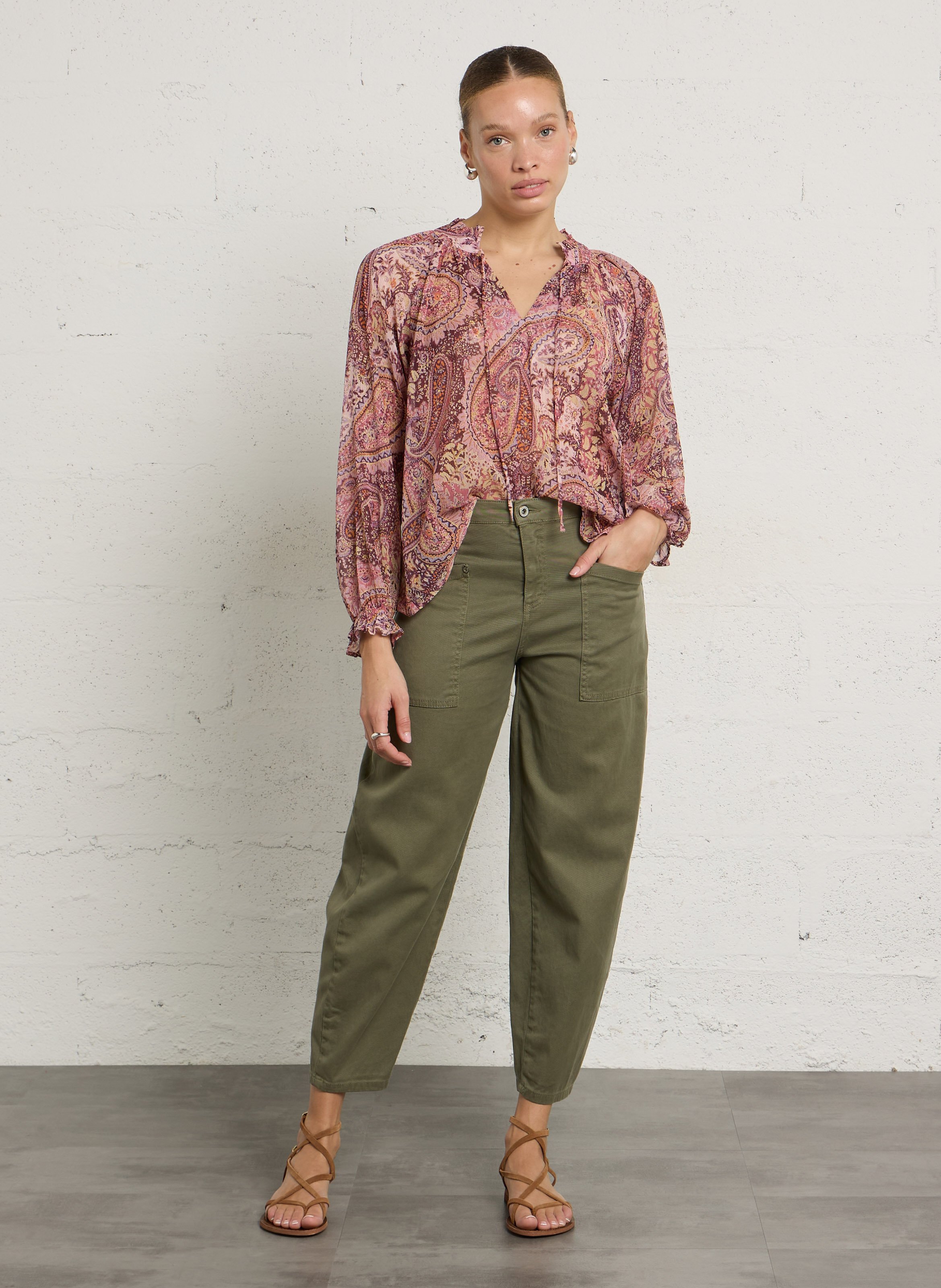 Sandales plates en cuir MELLOW YELLOW Marron