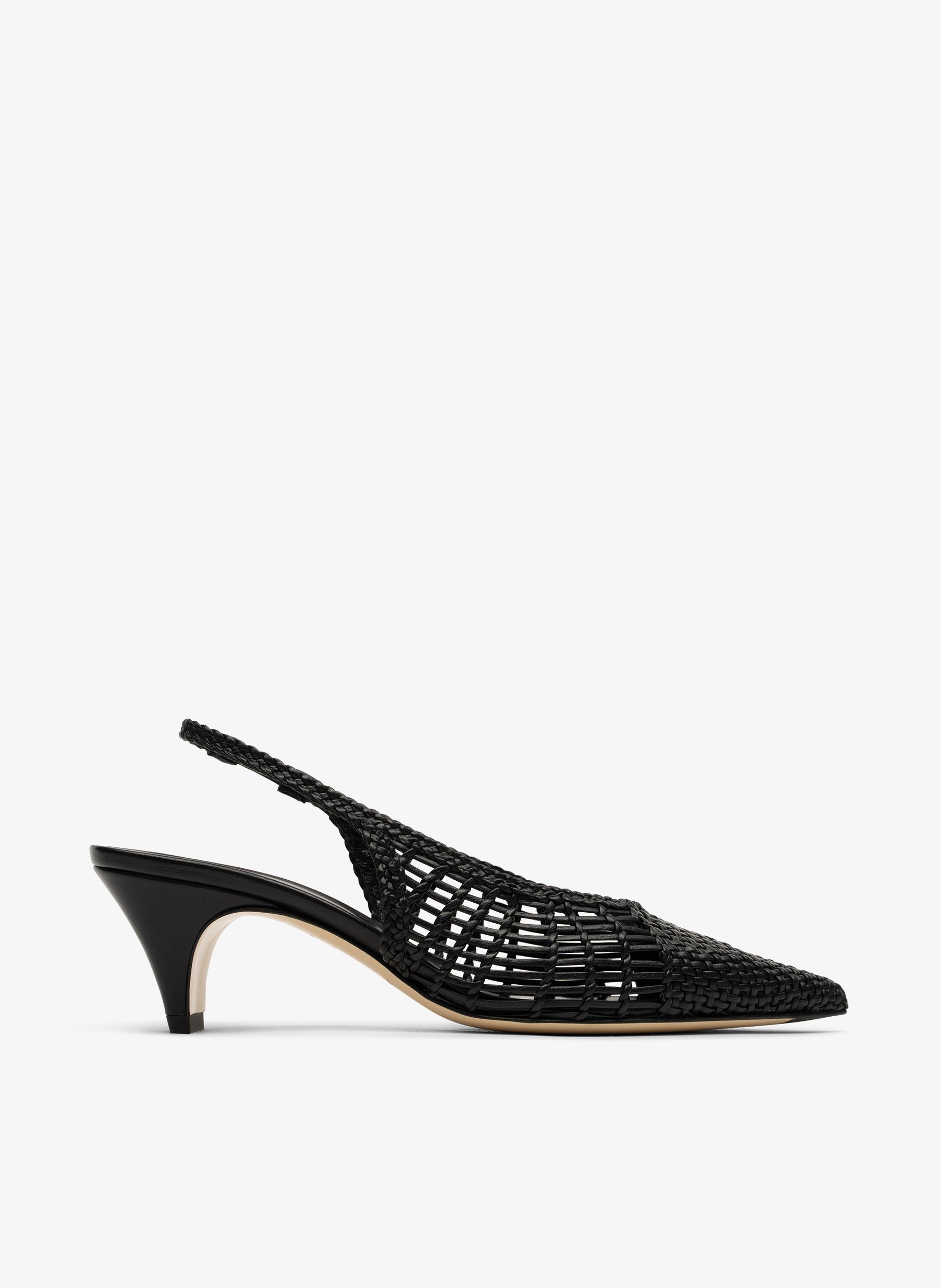 Slingback en cuir nappa noir PARALLELE PARIS Noir