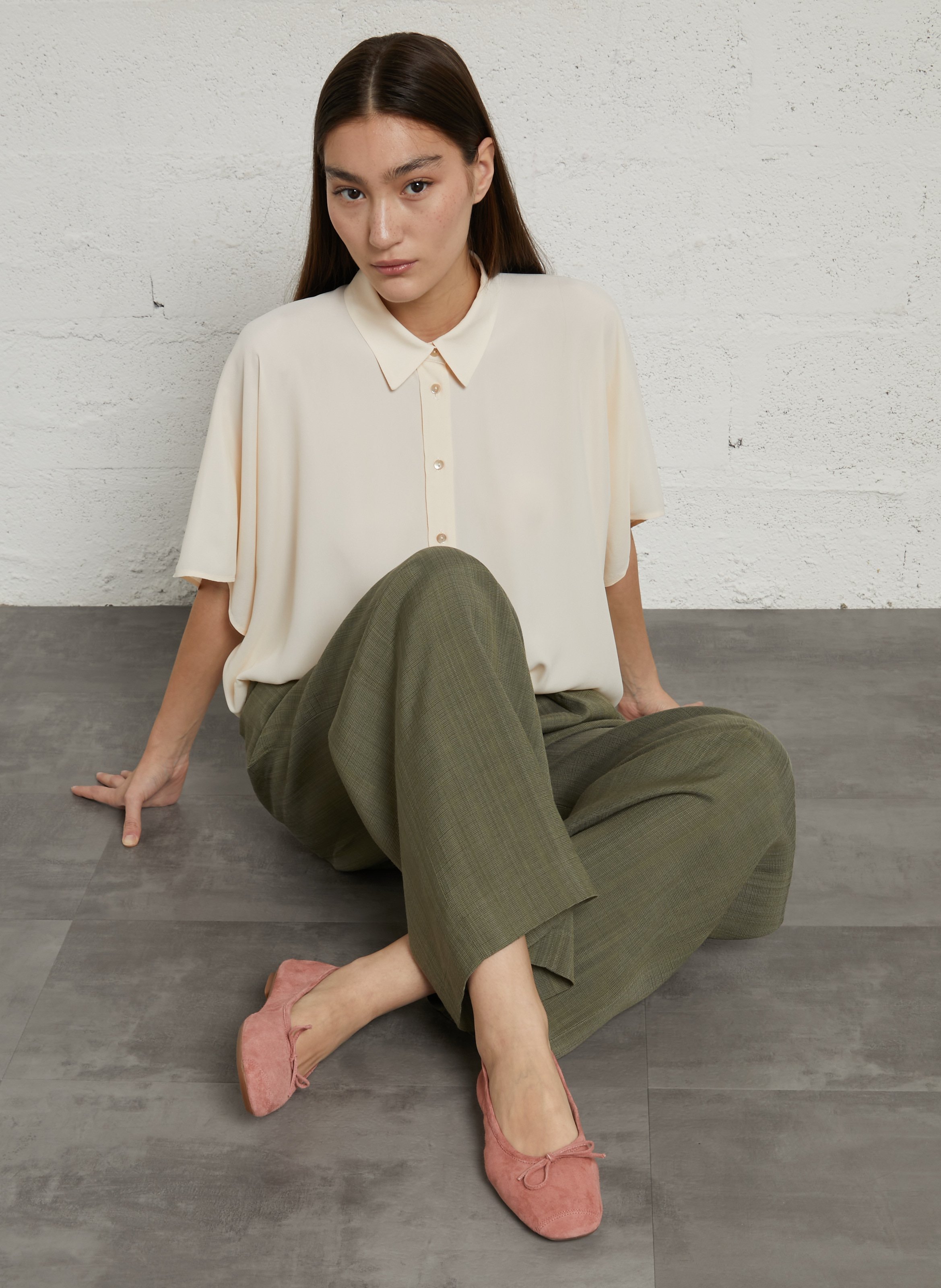 Ballerines en cuir REQINS Rose