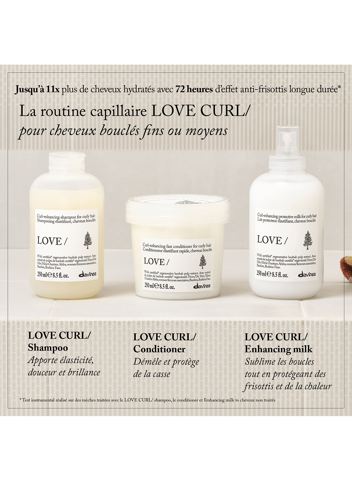 LOVE CURL Shampoo DAVINES No color