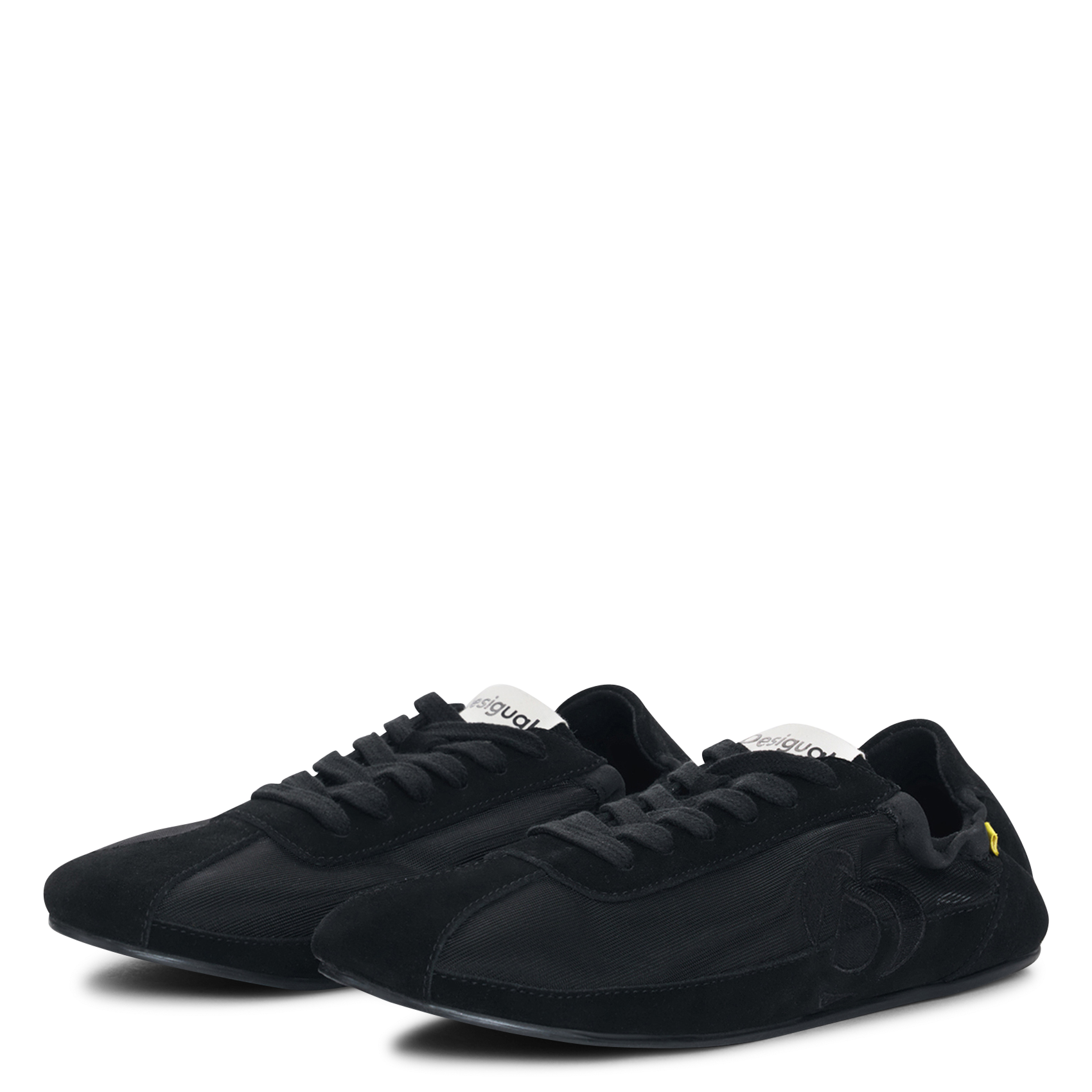 Baskets basses en cuir mélangé DESIGUAL Noir