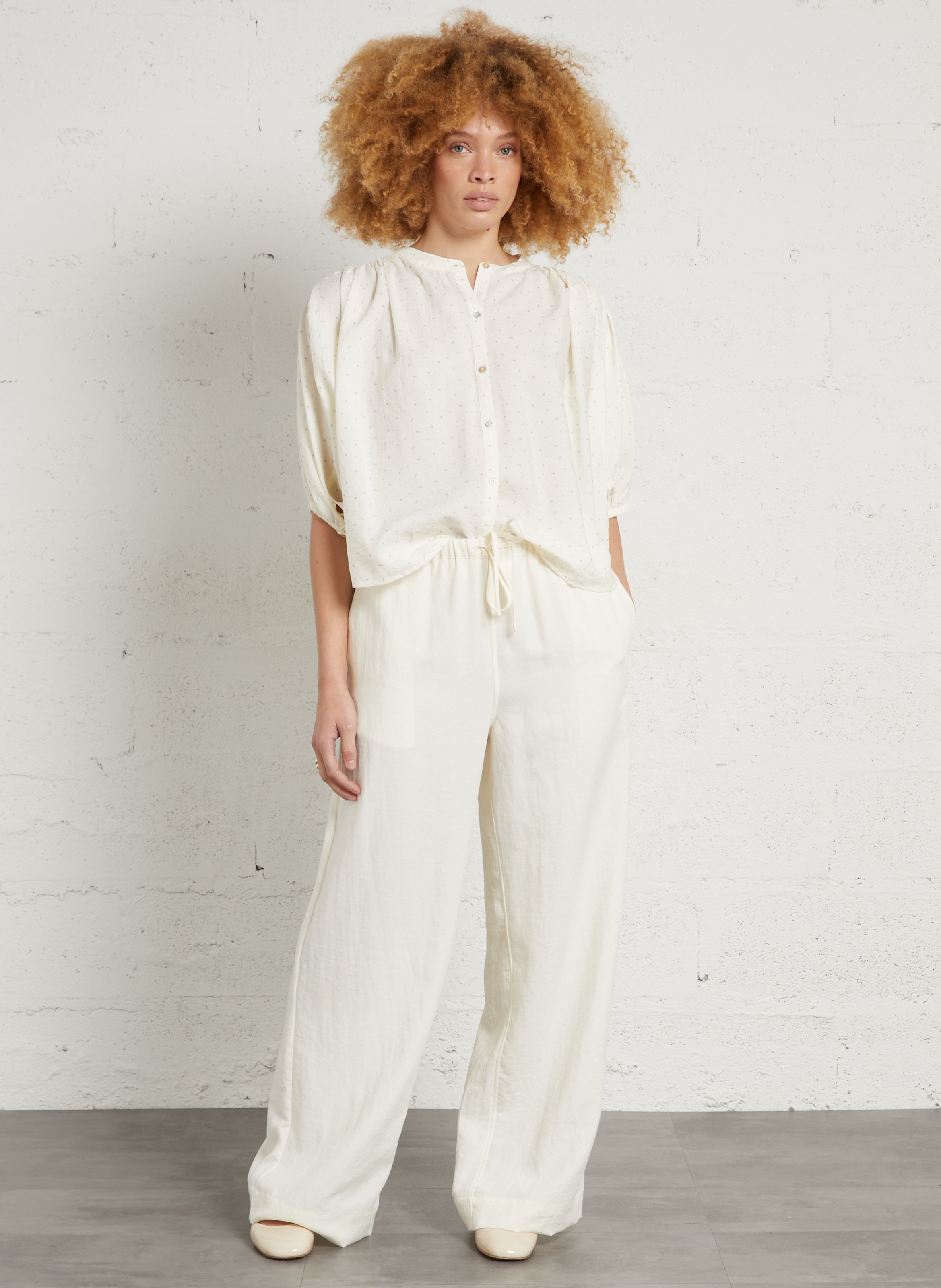 Wijde broek Wit