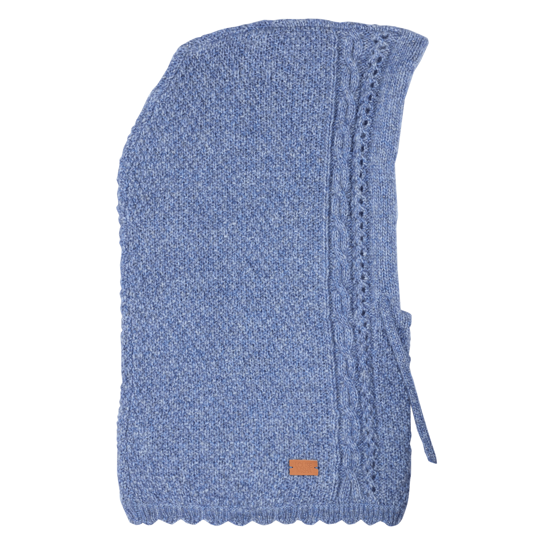 Solid knit hooded cagoule. LOUISE MISHA Blue