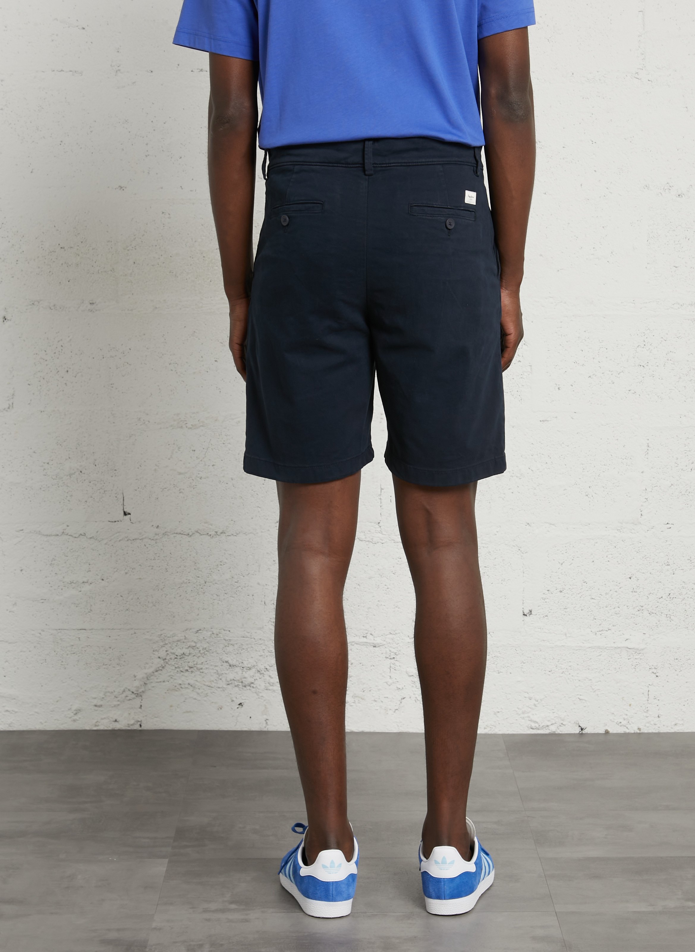 Short droit en coton mélangé PEPE JEANS Bleu