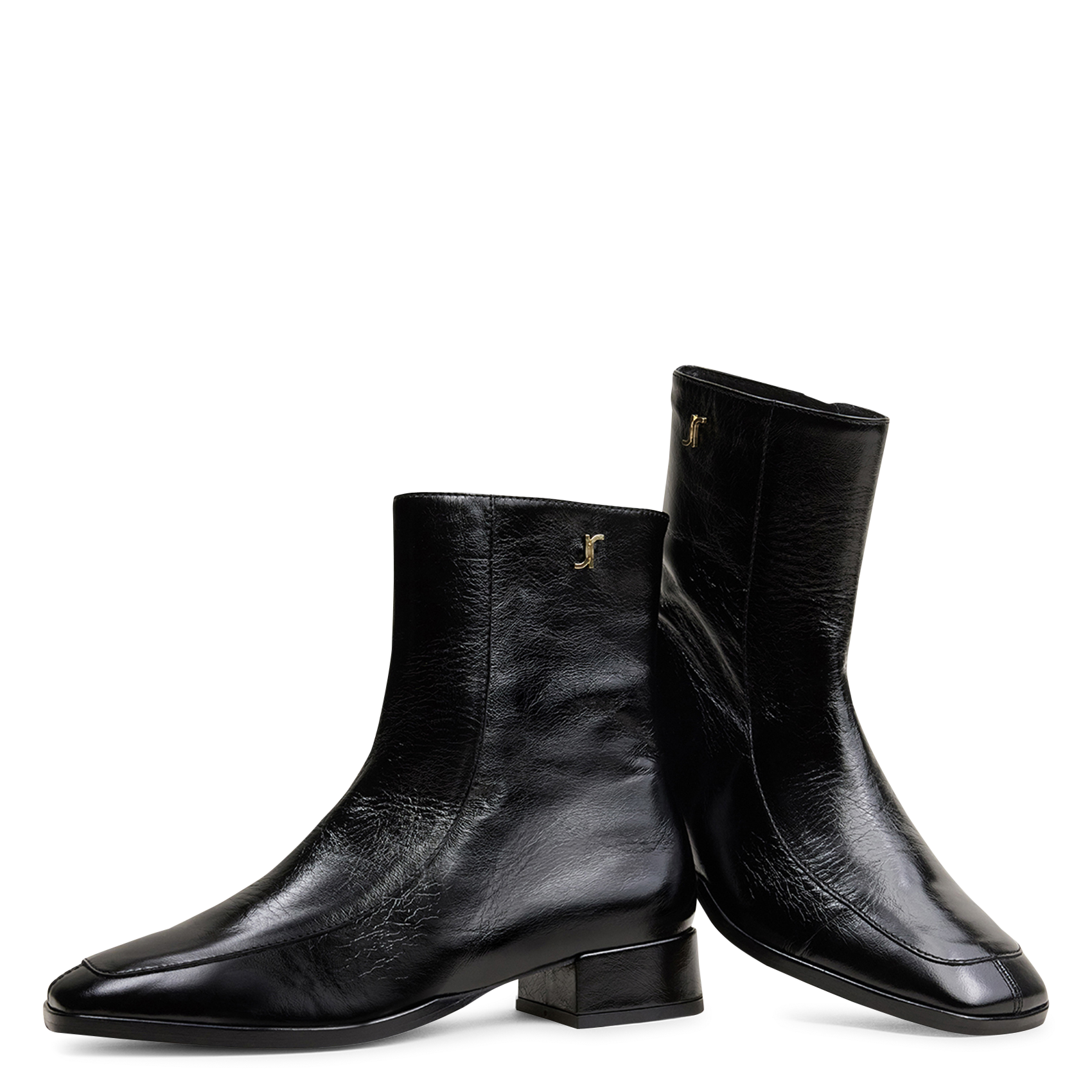 Stiefeletten aus Vintage-Leder JONAK Schwarz