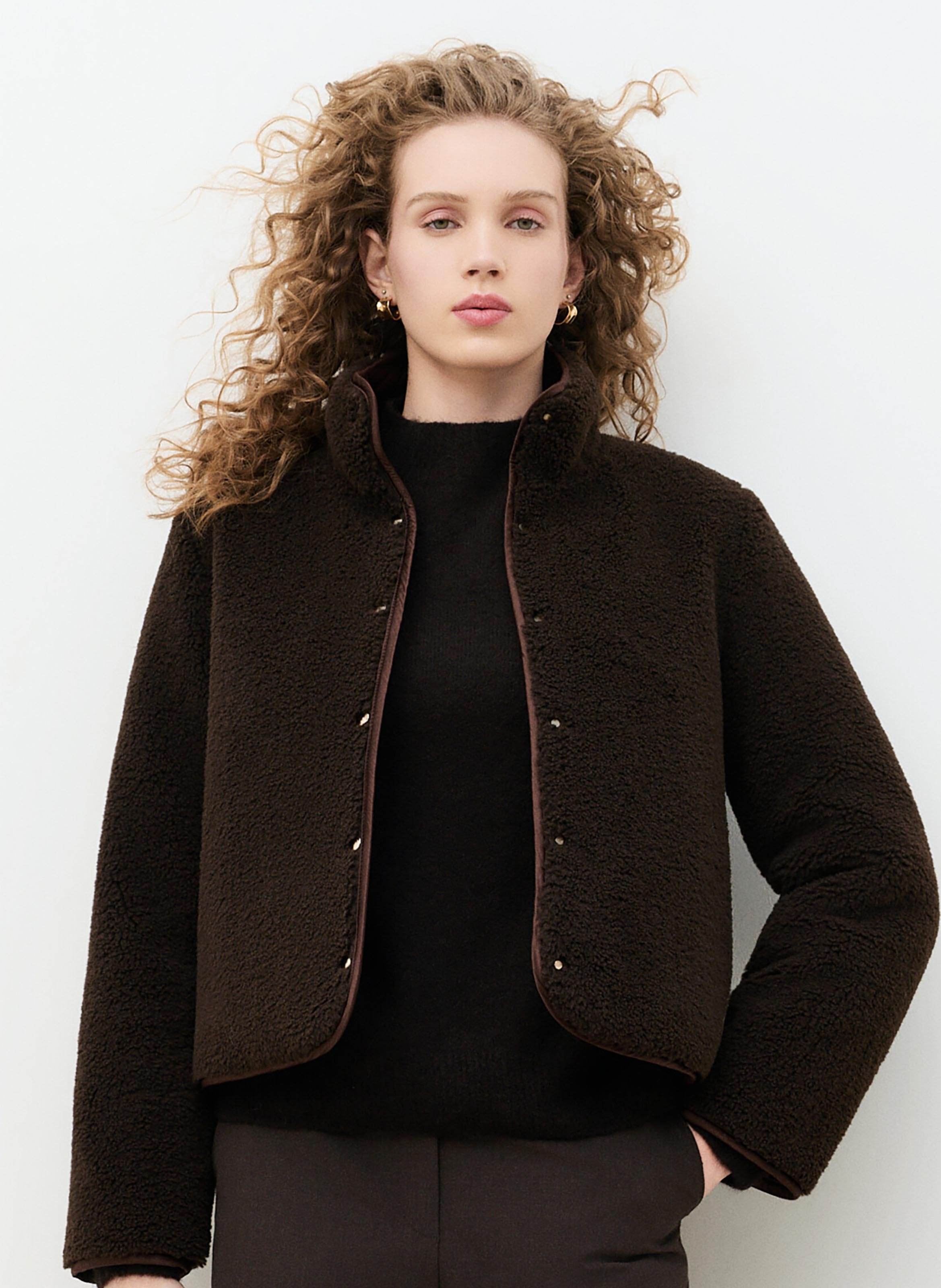 Veste droite réversible  CAROLL Brown