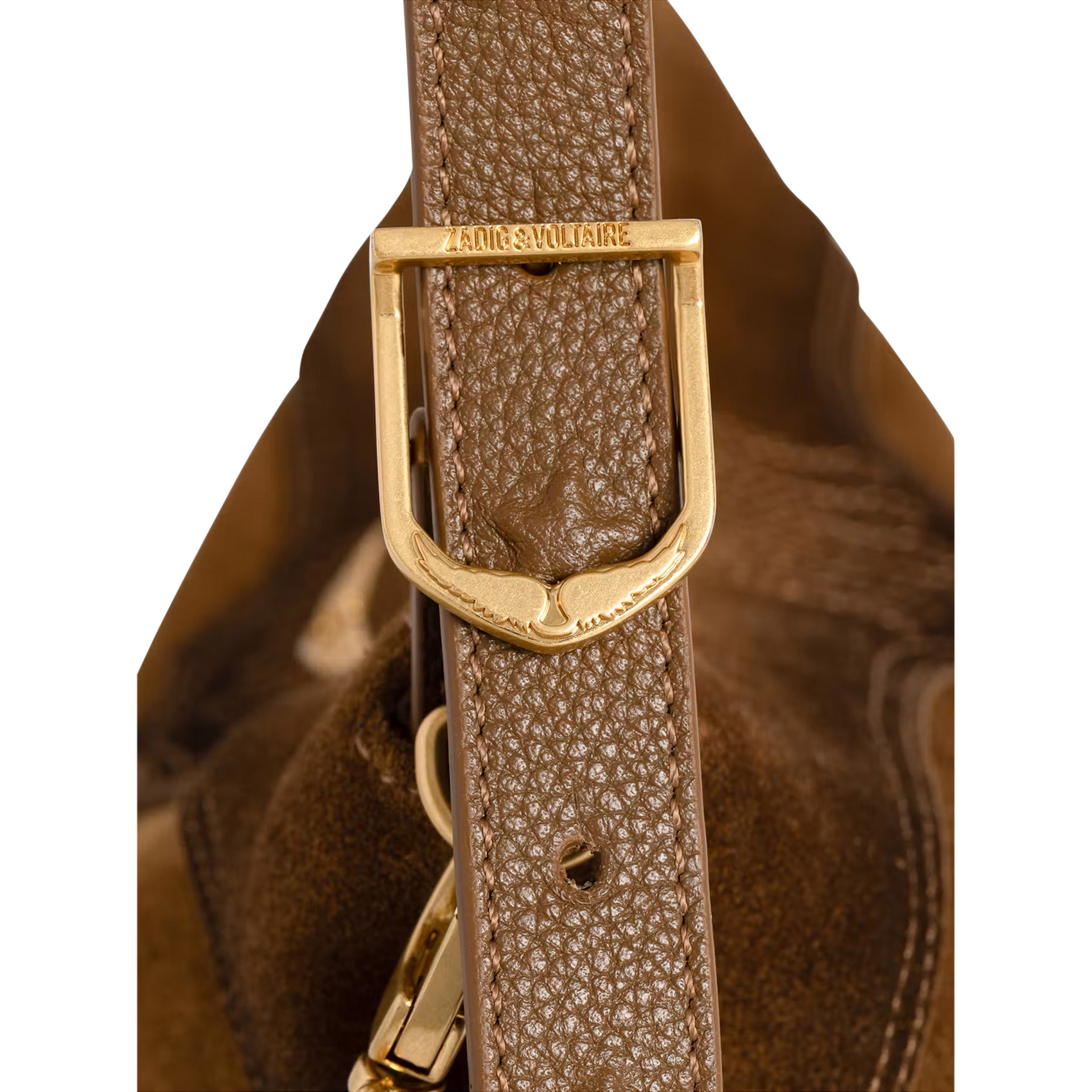Sac bandoulière en cuir ZADIG&VOLTAIRE Marron