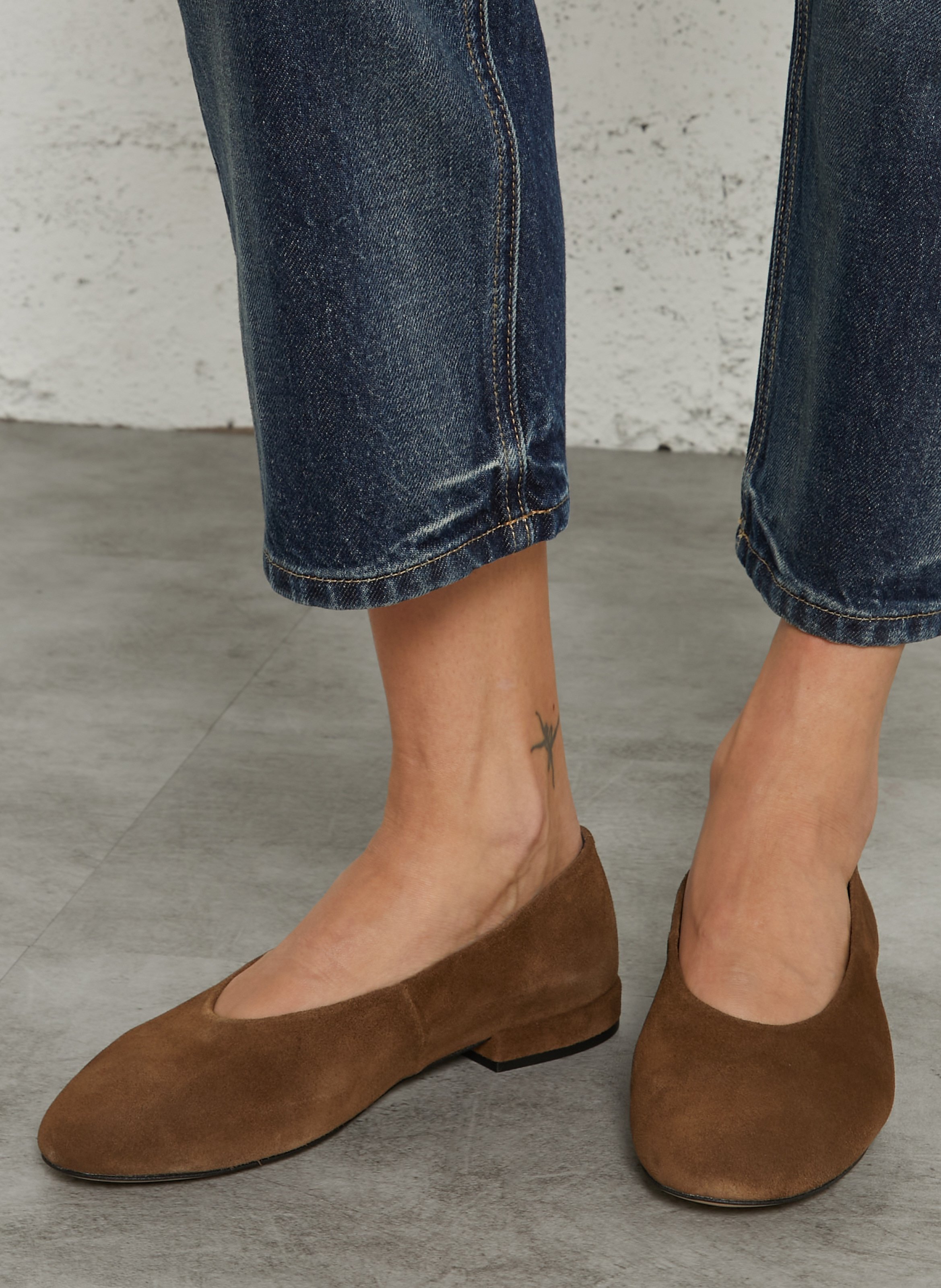 Suede ballet pumps MAISON TOUFET Brown