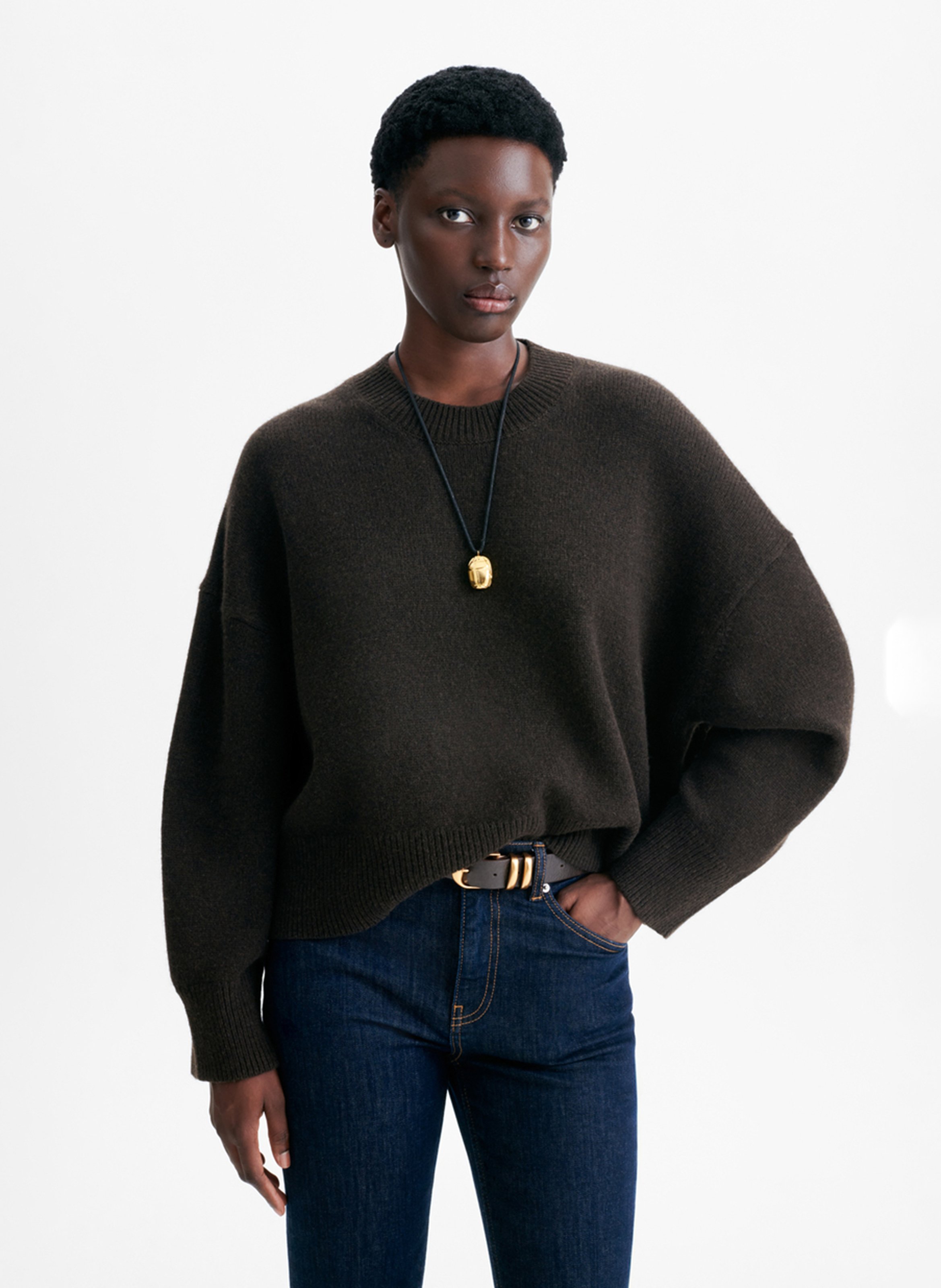 Loose-fit round-neck wool sweater VANESSA BRUNO