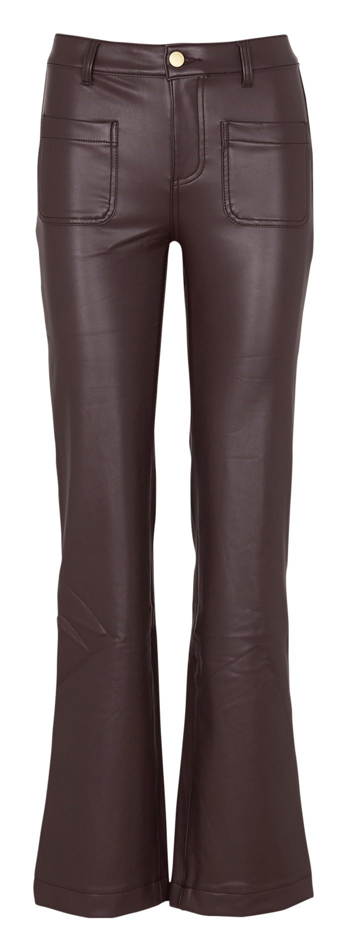 Gerade geschnittene Hose in Leder-Optik LA PETITE ETOILE Braun