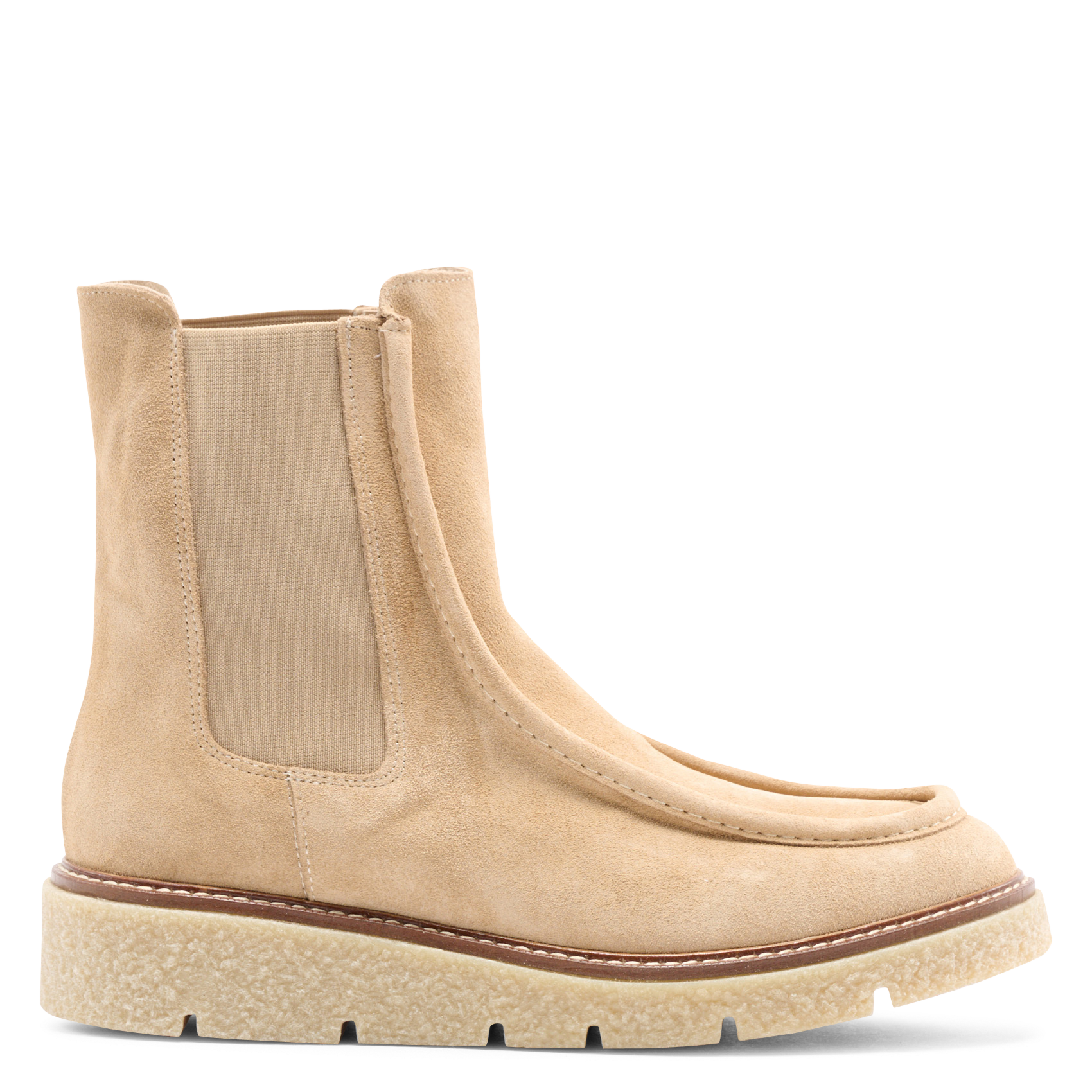 Suede leather ankle boots MELLOW YELLOW Beige