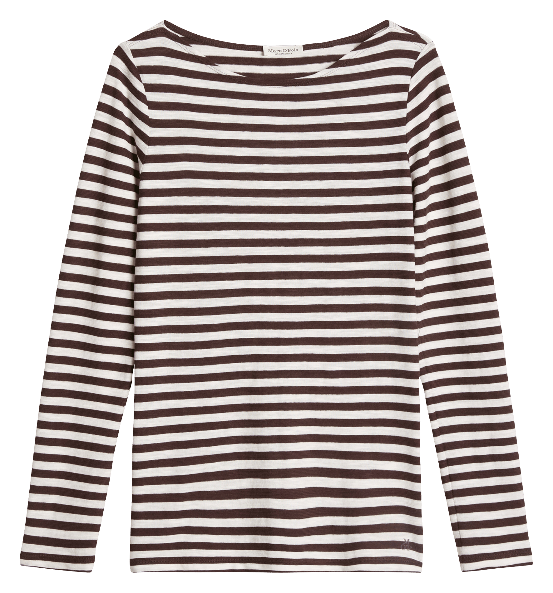Tee-shirt moulant à rayures en coton  Dark redmulti
