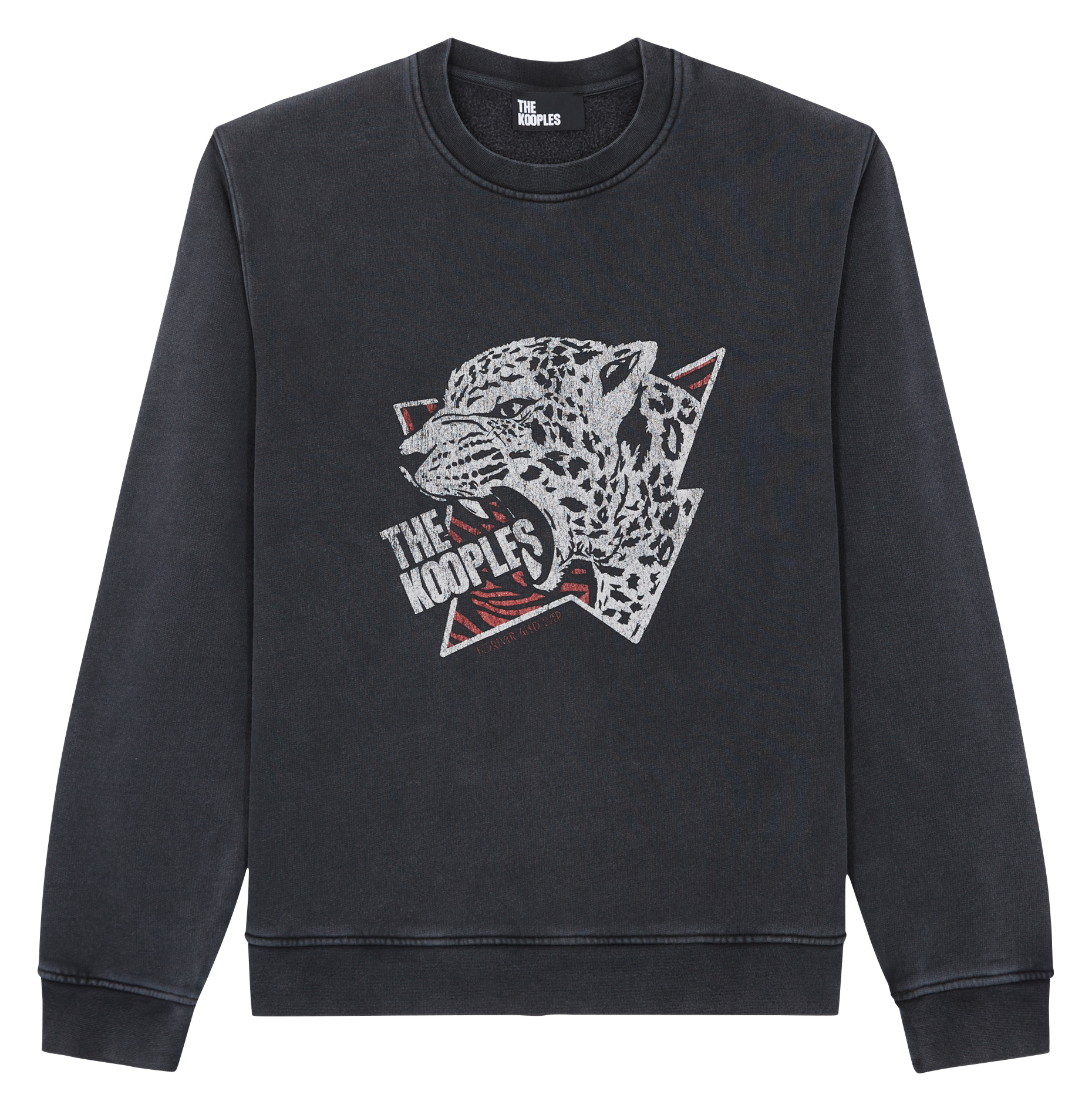 Printed faded cotton sweatshirt THE KOOPLES Blue