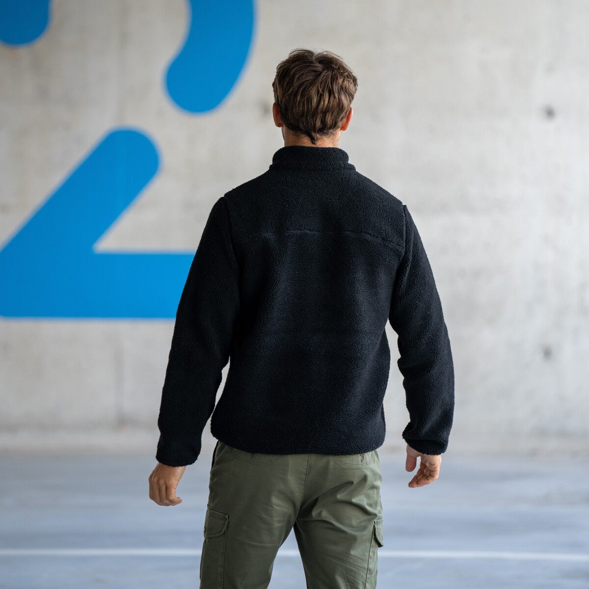 Sherpa zip-up pullover BILLYBELT Black