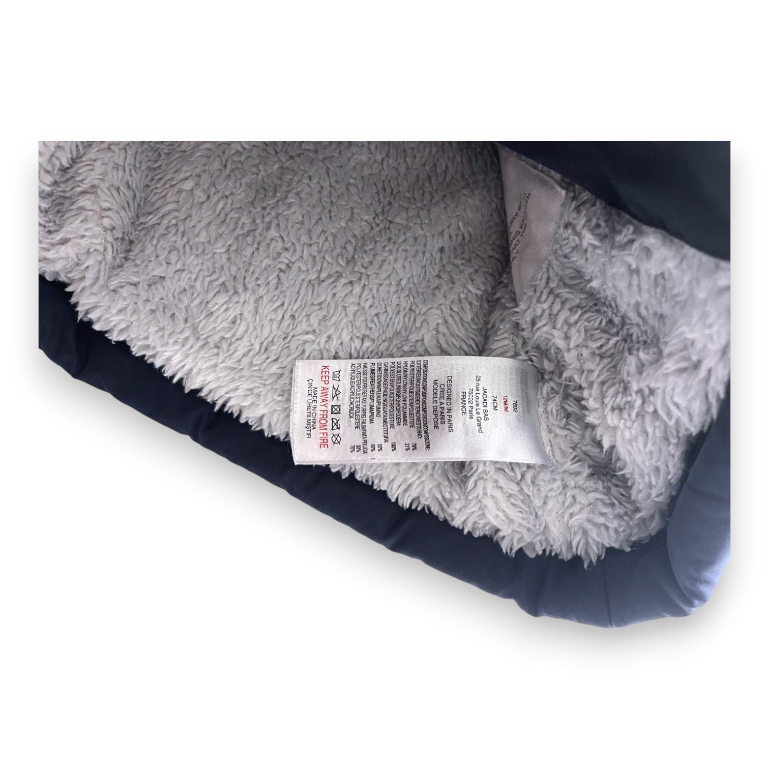 Blue Baby Raincoat - 12 months JACADI - Seconde Main Blue