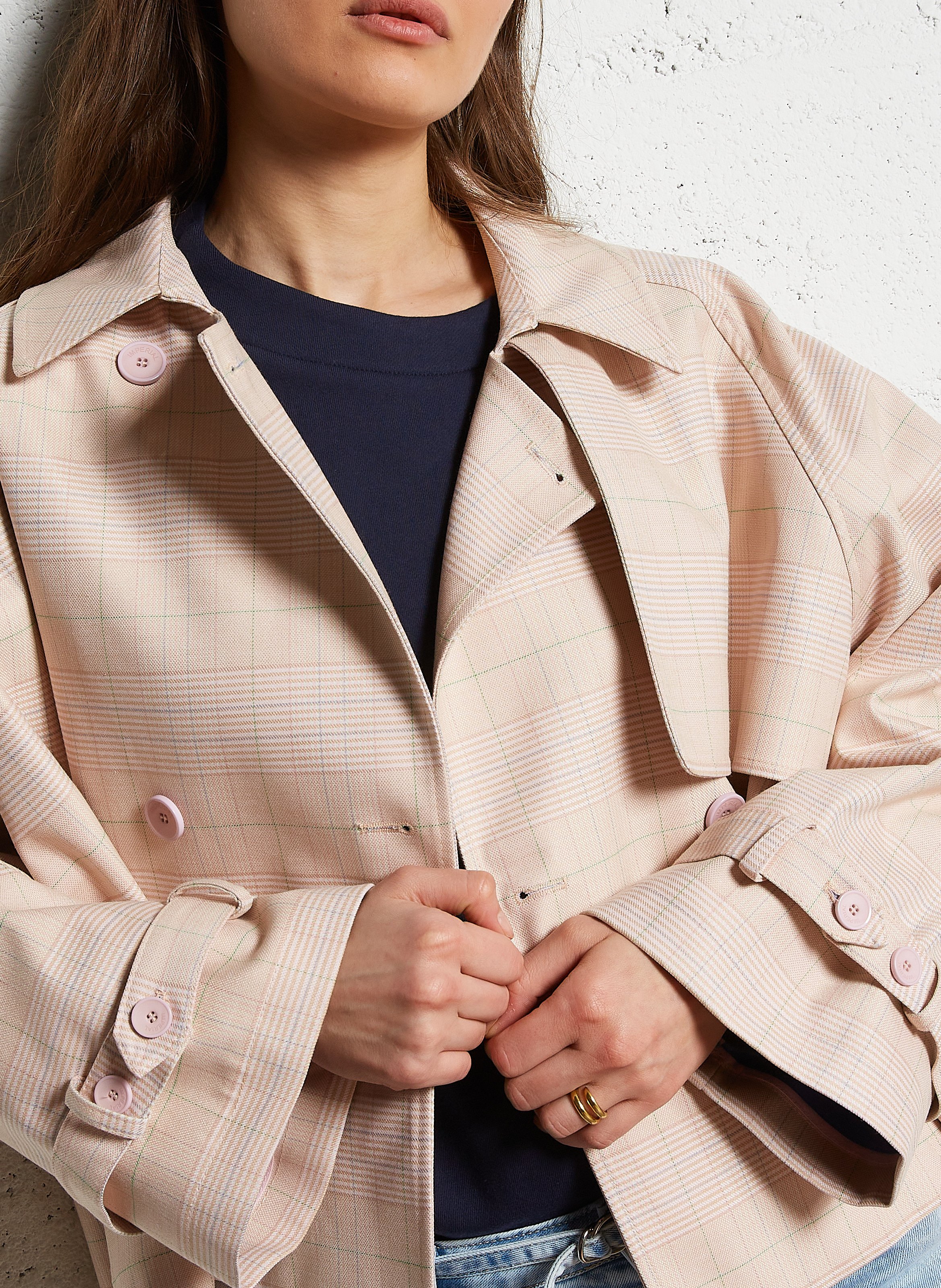 Printed short trench coat IMPERIAL Multicolored