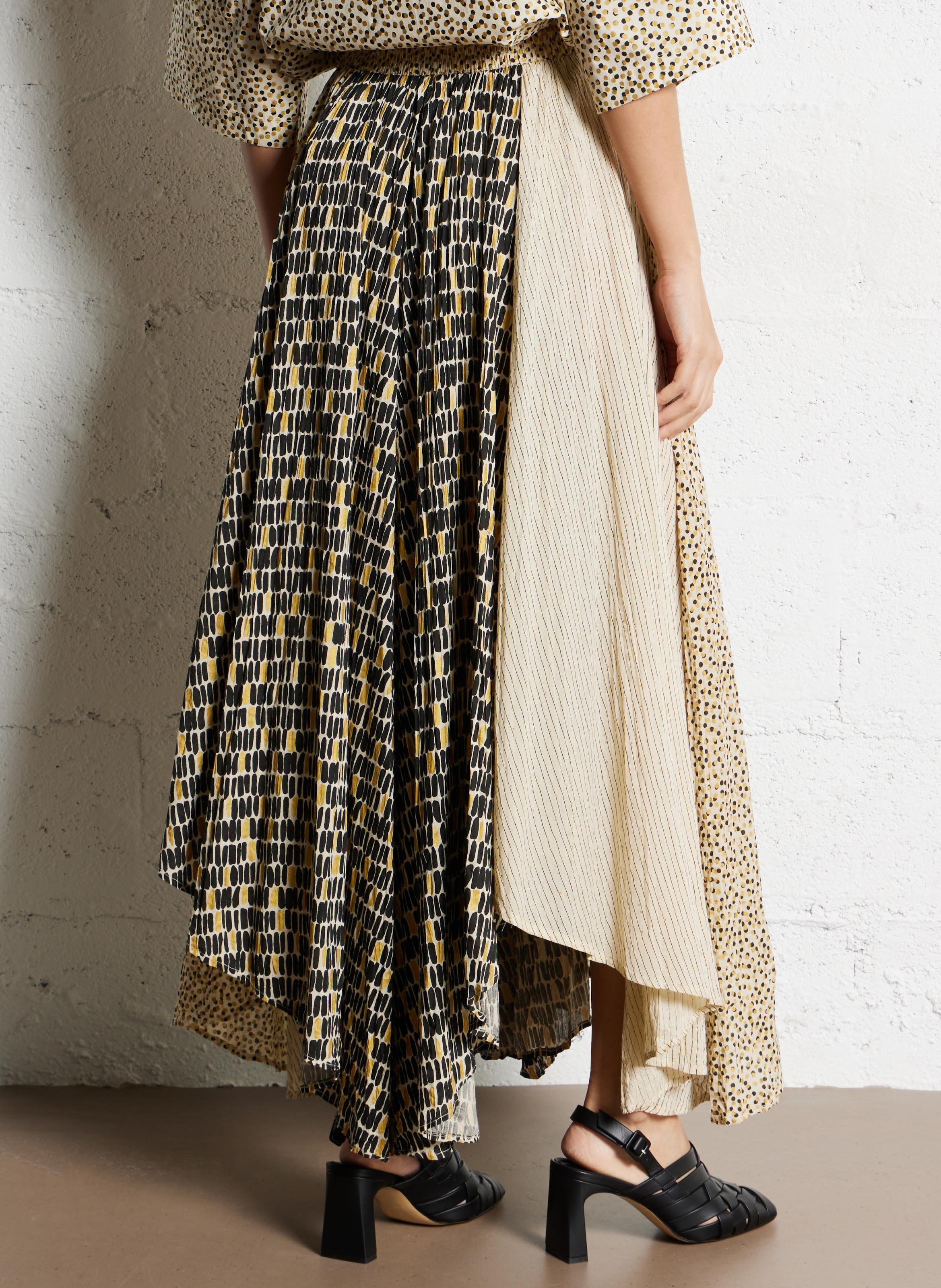 Jupe longue en coton imprimé MES DEMOISELLES Multicolore