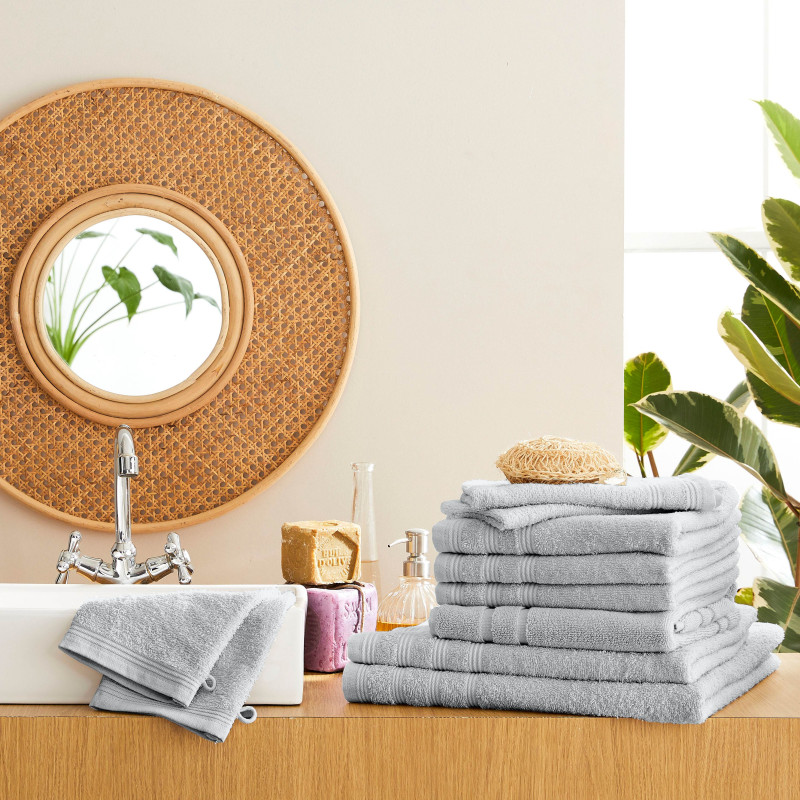 Complete 10-piece pack COTON PUR Grey